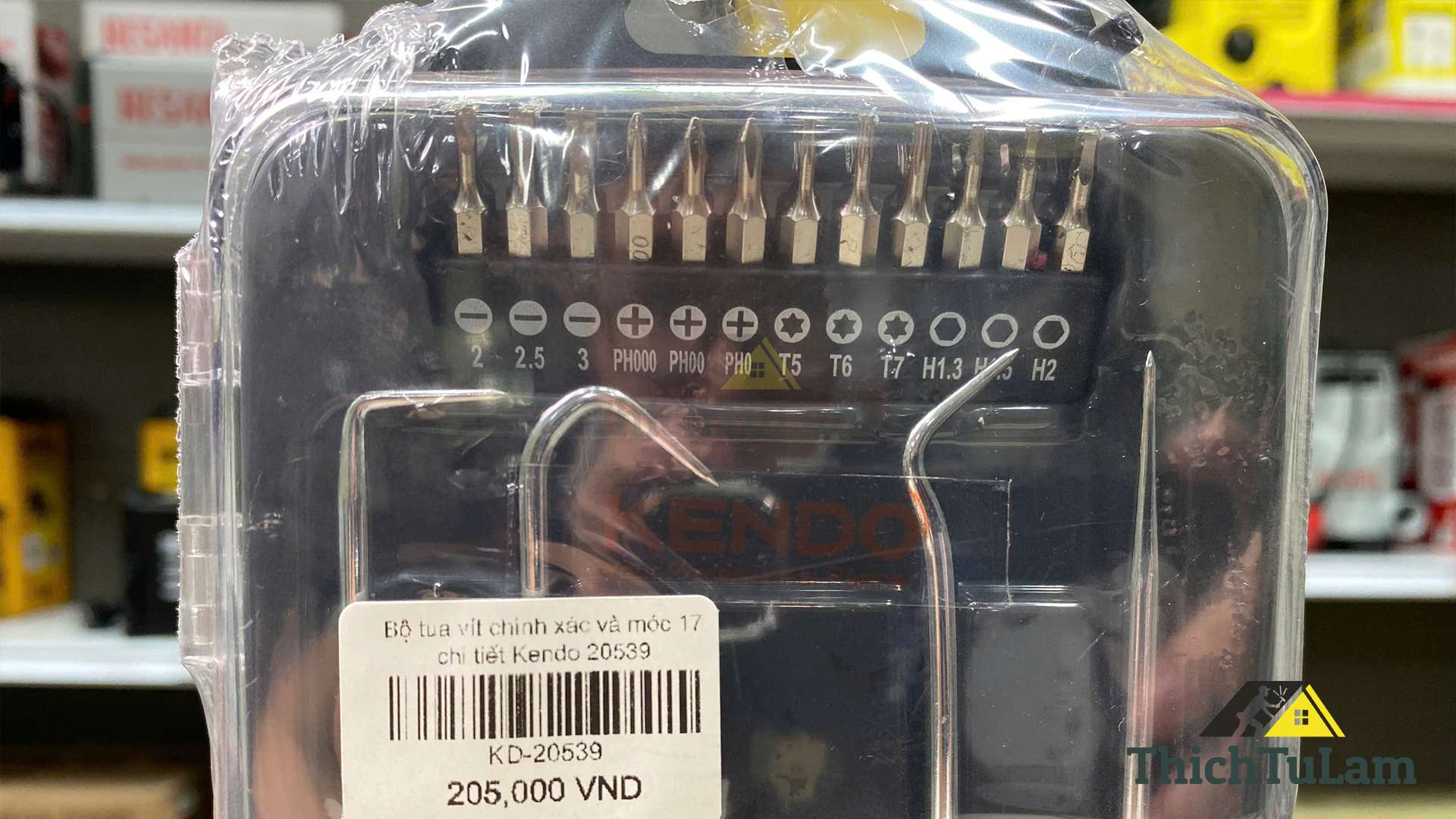 Bộ tua vít chính xác và móc 17 chi tiết Kendo 20539