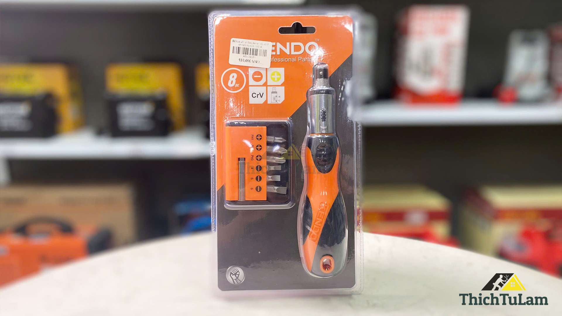 Bộ tua vít tự động kèm mũi vít 8 chi tiết Kendo 20024