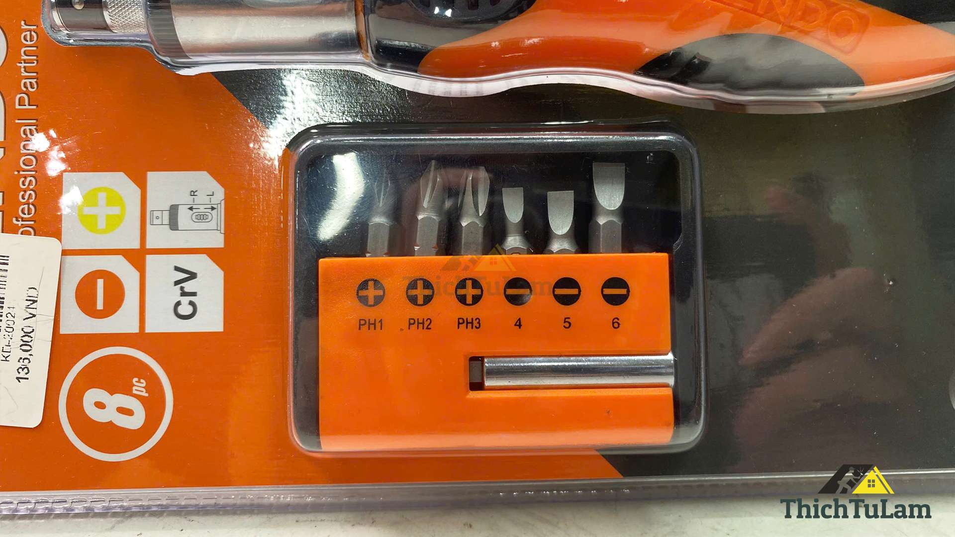 Bộ tua vít tự động kèm mũi vít 8 chi tiết Kendo 20024