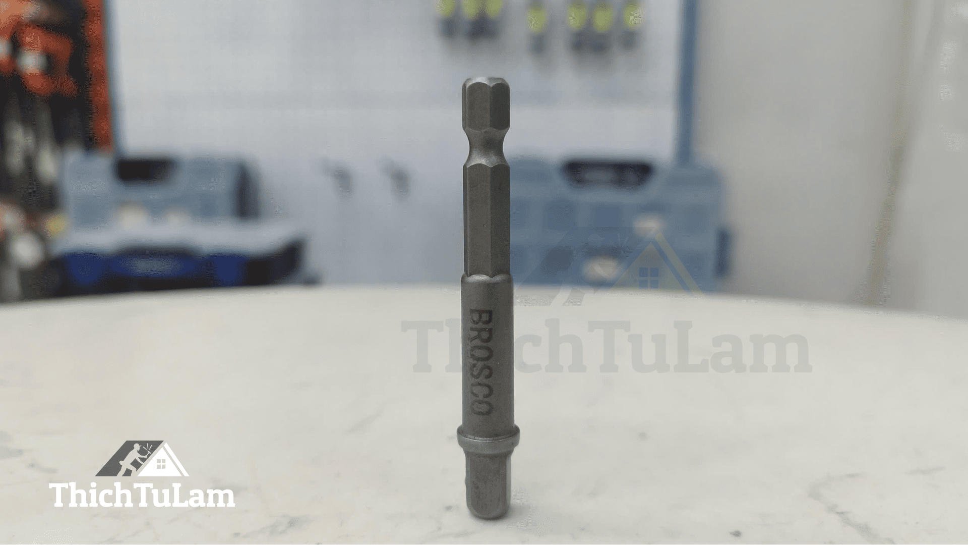 Đầu nối 1/4inchx65mm chuôi lục giác 6.35mm (vỉ 10 cái) Brosco BRQ14065