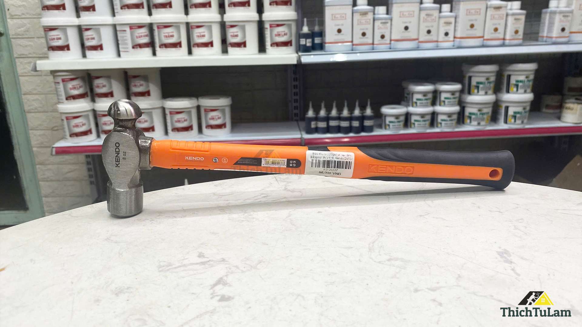 Búa đầu bi 225g/8oz tay cầm bằng sợi thủy tinh Kendo 25137