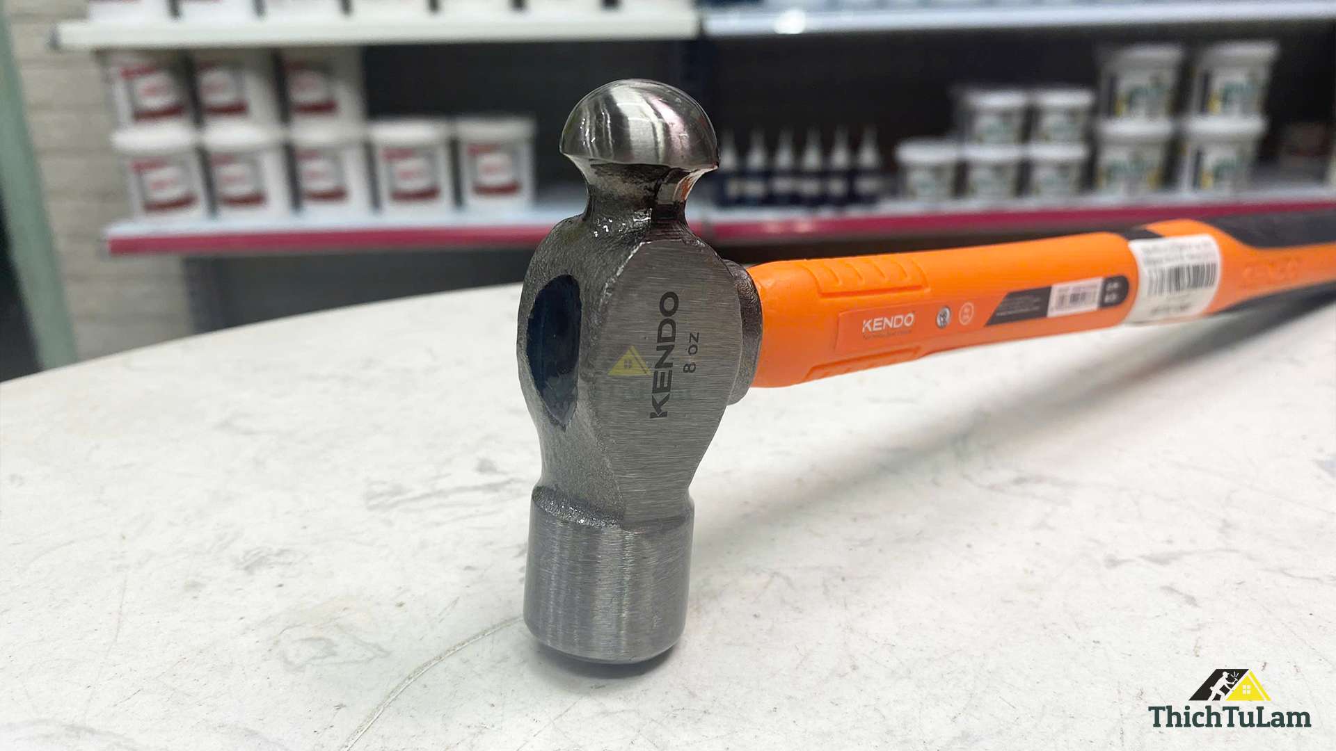 Búa đầu bi 225g/8oz tay cầm bằng sợi thủy tinh Kendo 25137