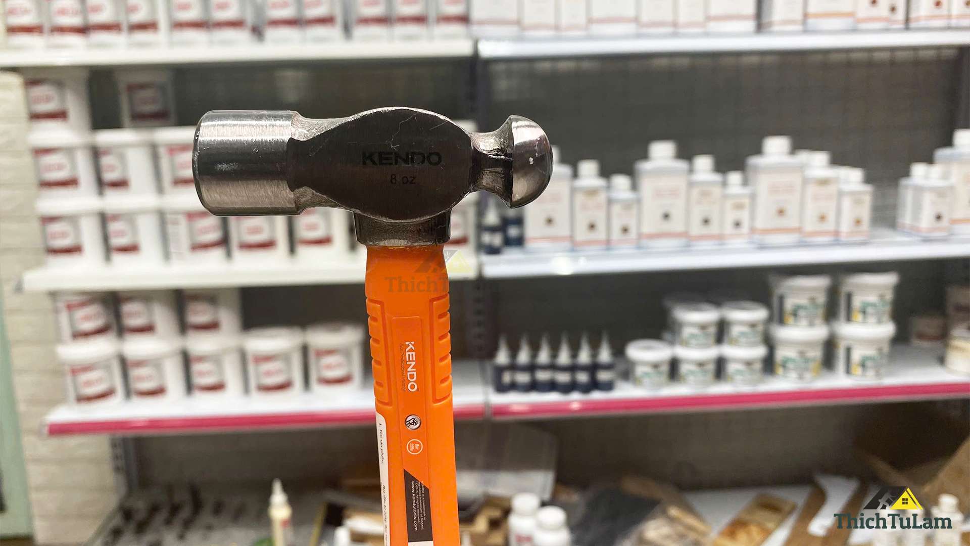 Búa đầu bi 225g/8oz tay cầm bằng sợi thủy tinh Kendo 25137