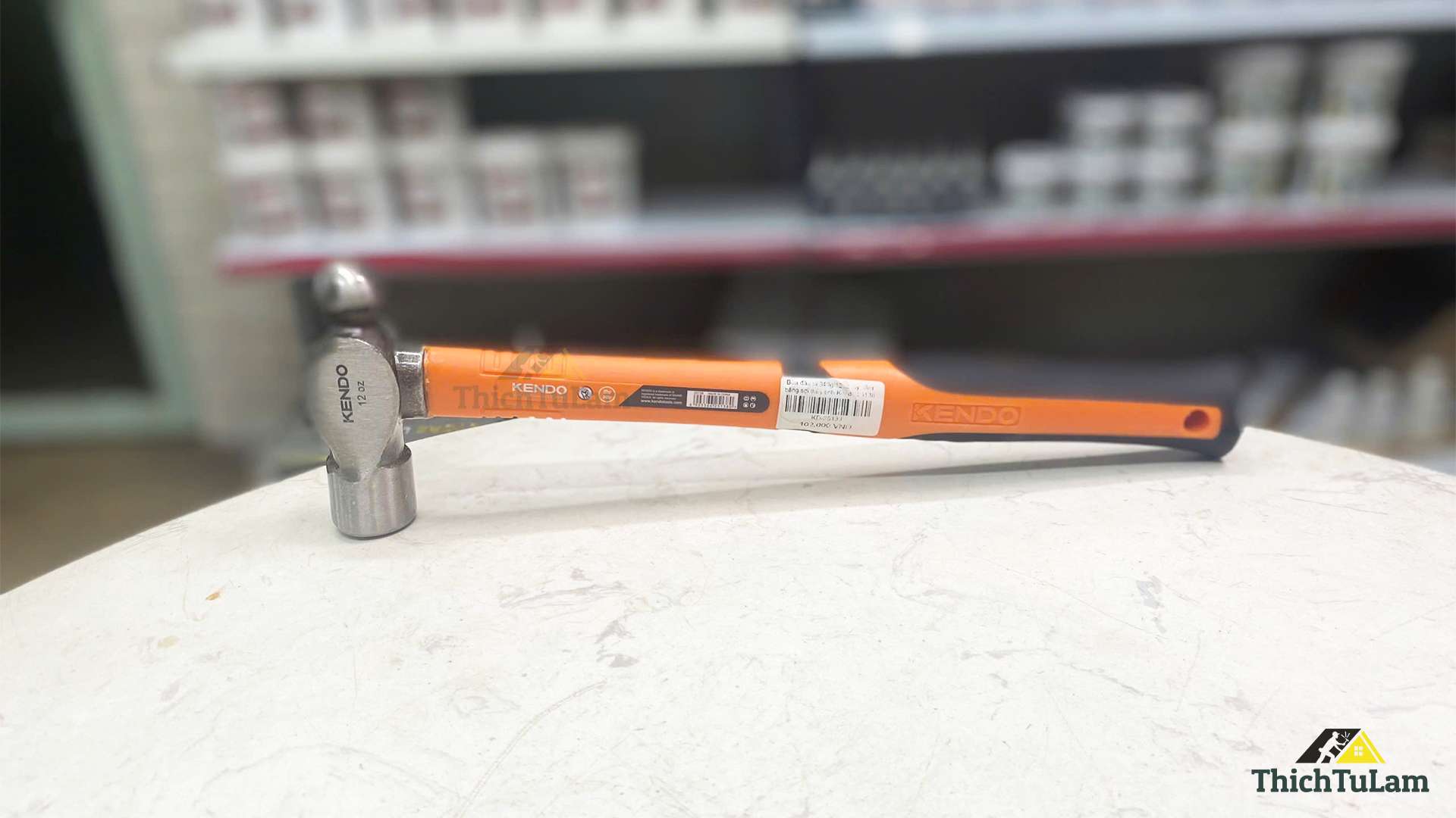 Búa đầu bi 340g/12oz tay cầm bằng sợi thủy tinh Kendo 25138