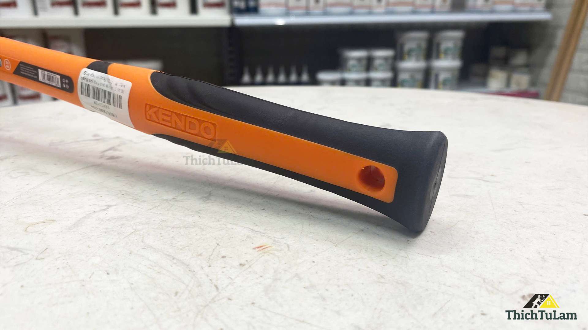 Búa đầu bi 340g/12oz tay cầm bằng sợi thủy tinh Kendo 25138