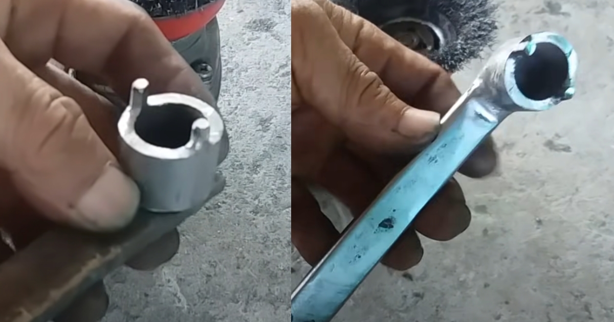 Cách tháo lưỡi máy cắt bằng cờ lê