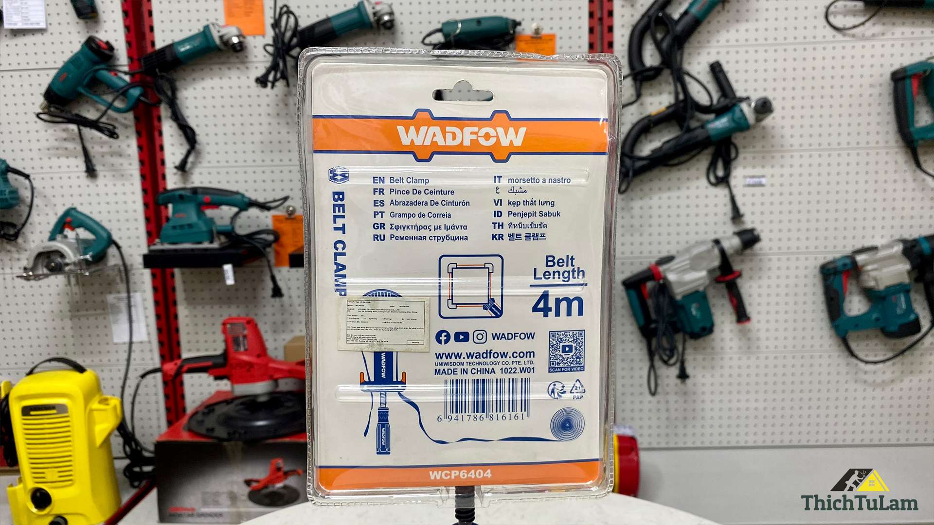 Cảo dây kẹp góc vuông 4 góc dài 4m Wadfow WCP6404