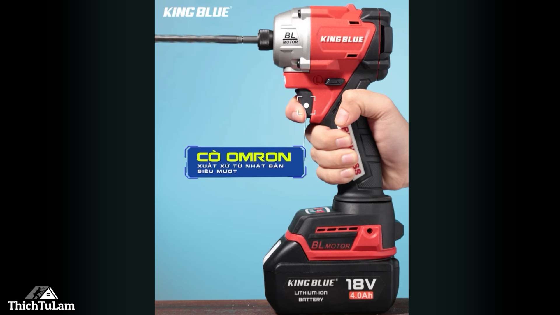 Máy bắn vít pin Kingblue 230N KM18VF sử dụng cò OMRON chất lượng cao