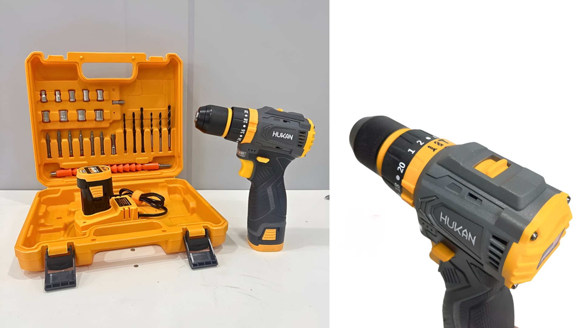 Máy bắn vít pin 16.8V (Bộ 2 pin 1 sạc) Hukan HK-CTV0345IMP