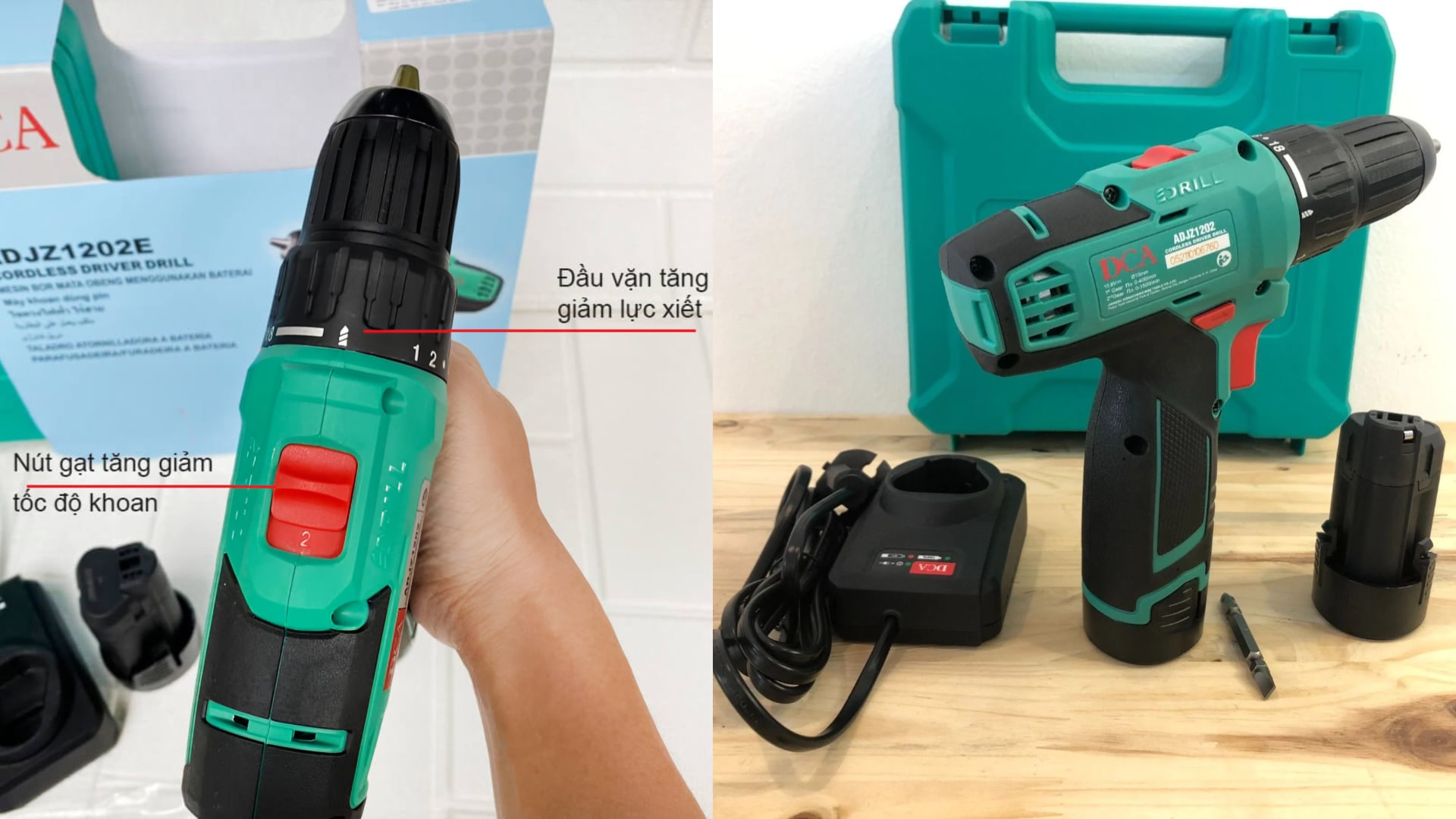 Đánh giá chi tiết máy khoan pin DCA ADJZ1202E