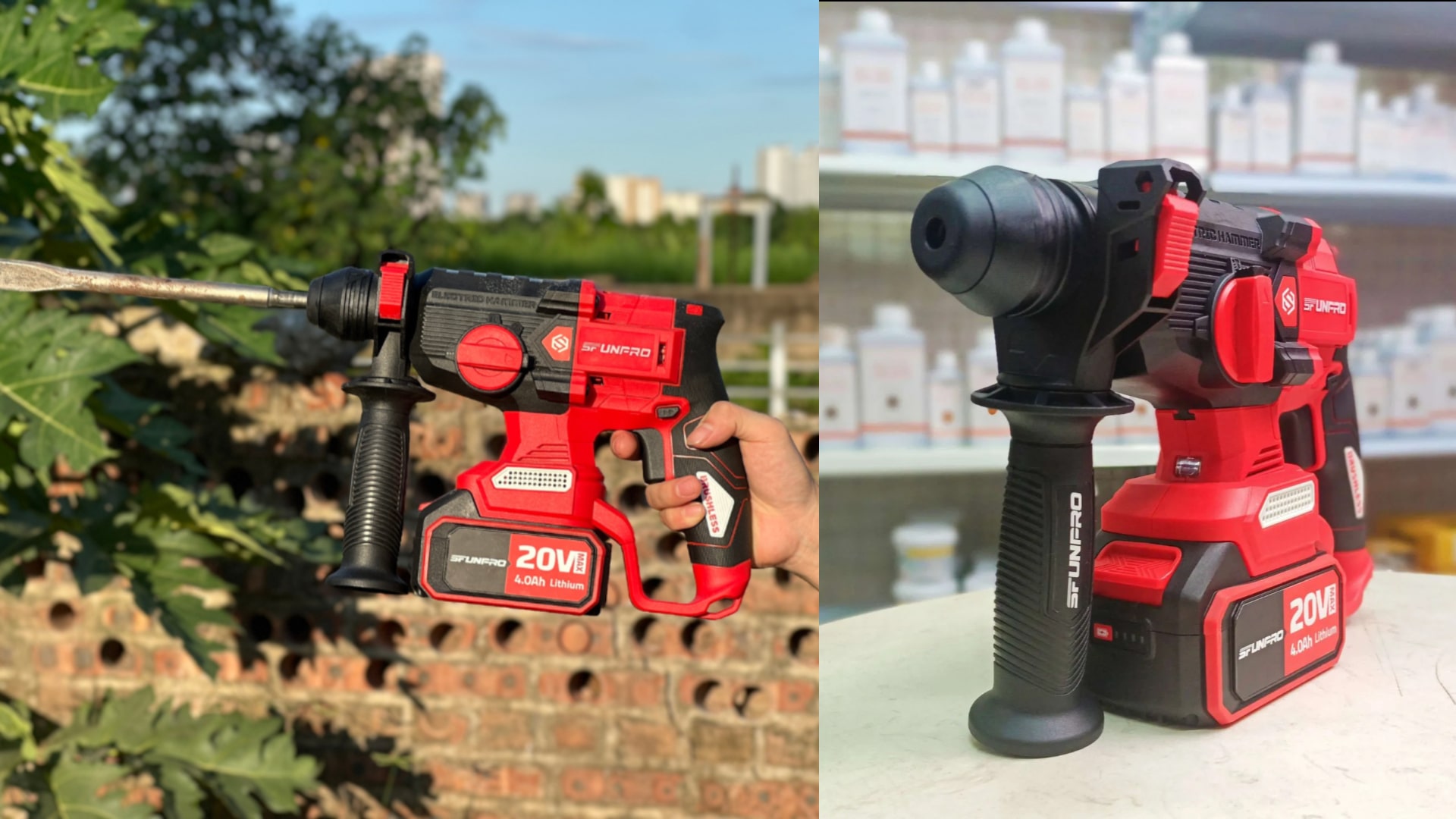 Đánh Giá Máy Khoan Bê Tông Pin Sfunpro S20DCD26A