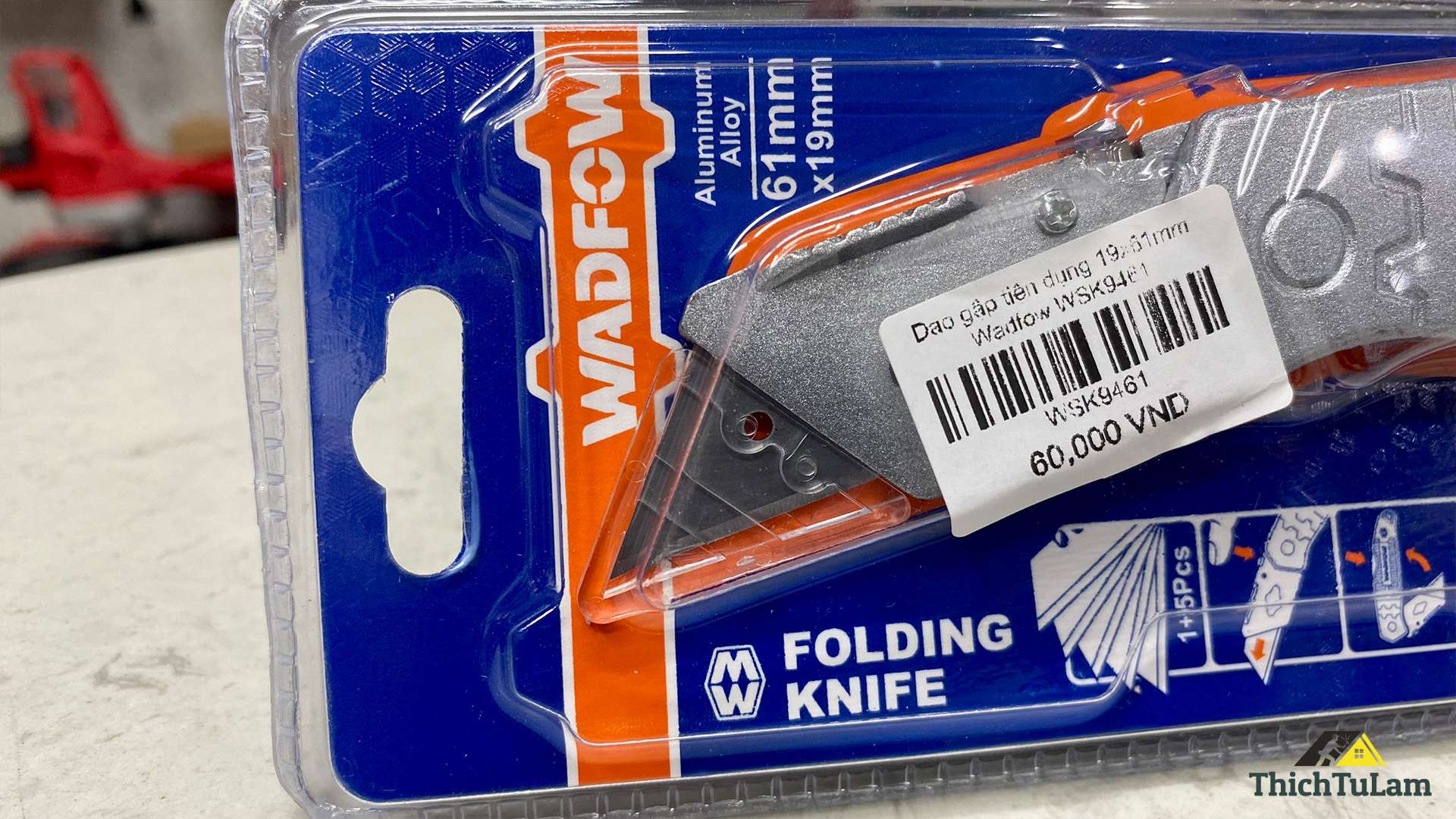 Dao gập tiện dụng 19x61mm Wadfow WSK9461