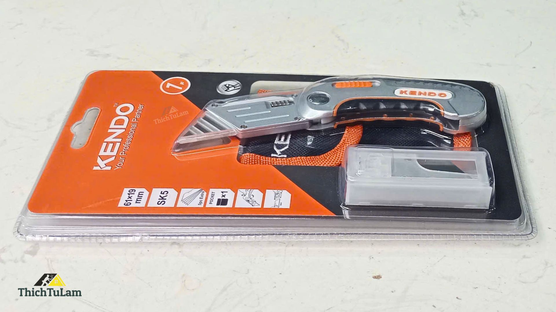 Dao tiện ích gấp gọn an toàn Kendo 30637