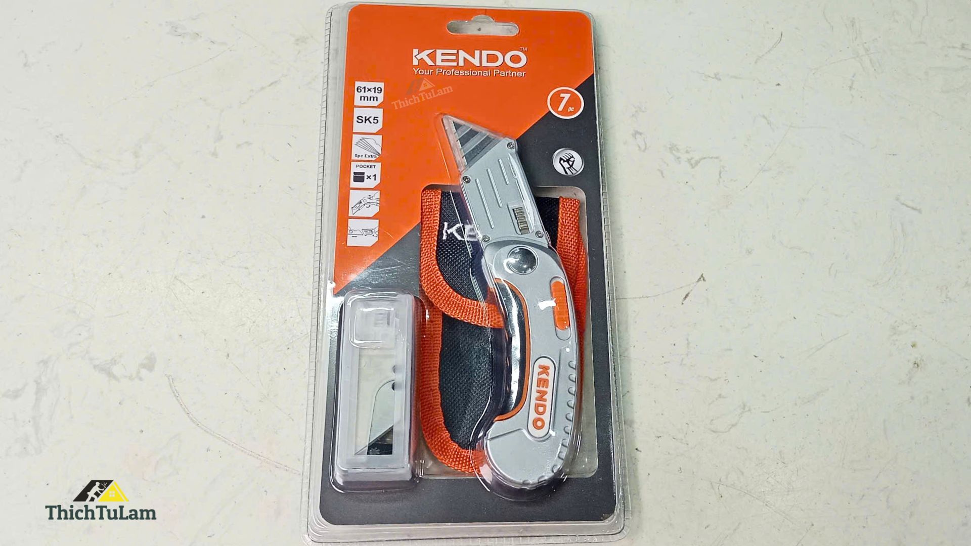 Dao tiện ích gấp gọn an toàn Kendo 30637