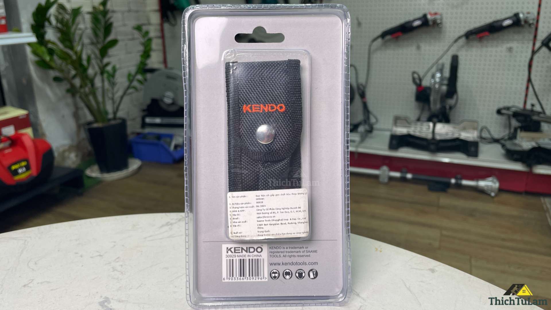 Dao tiện ích gấp gọn chất liệu thép không gỉ 165mm Kendo 30929