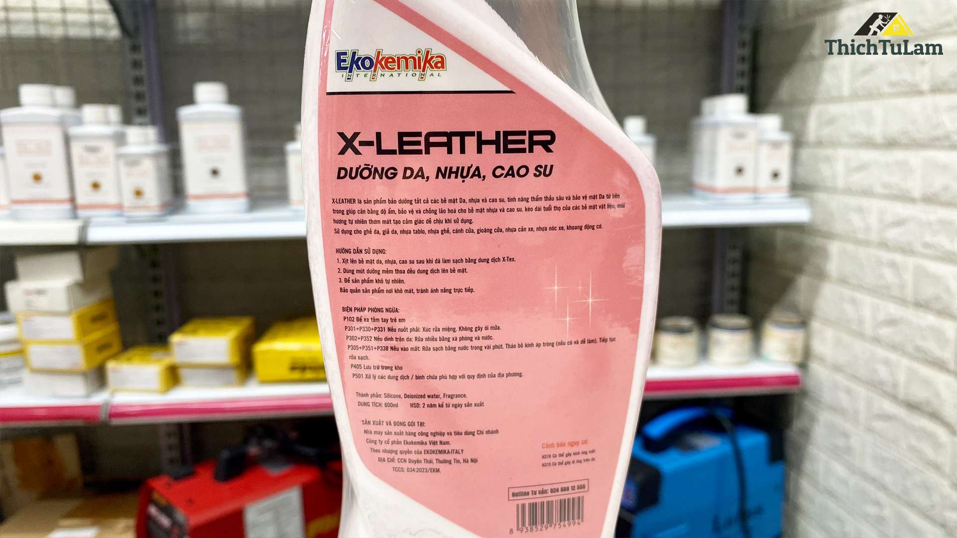 Dung dịch bảo dưỡng nhựa, da, cao su 600ml Ekokemika X-LEATHER