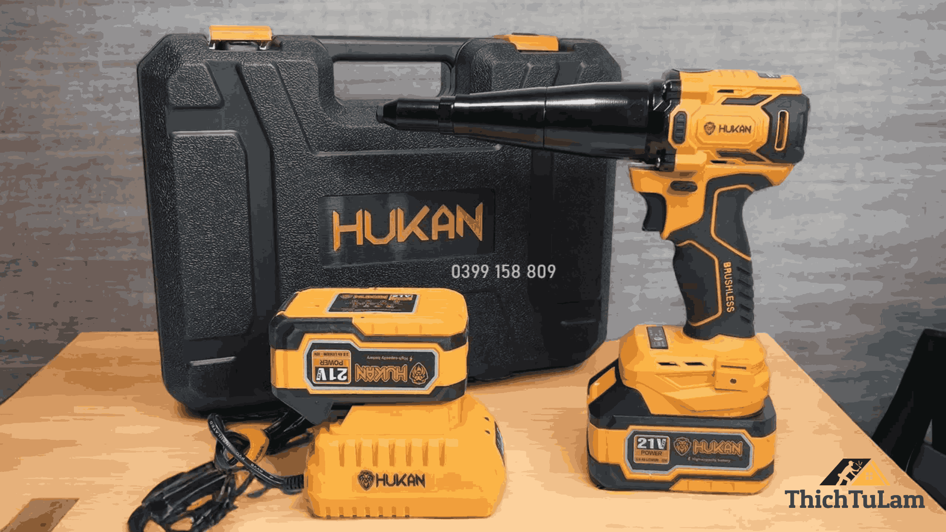 Máy rút đinh tán Hukan LRG0380BL