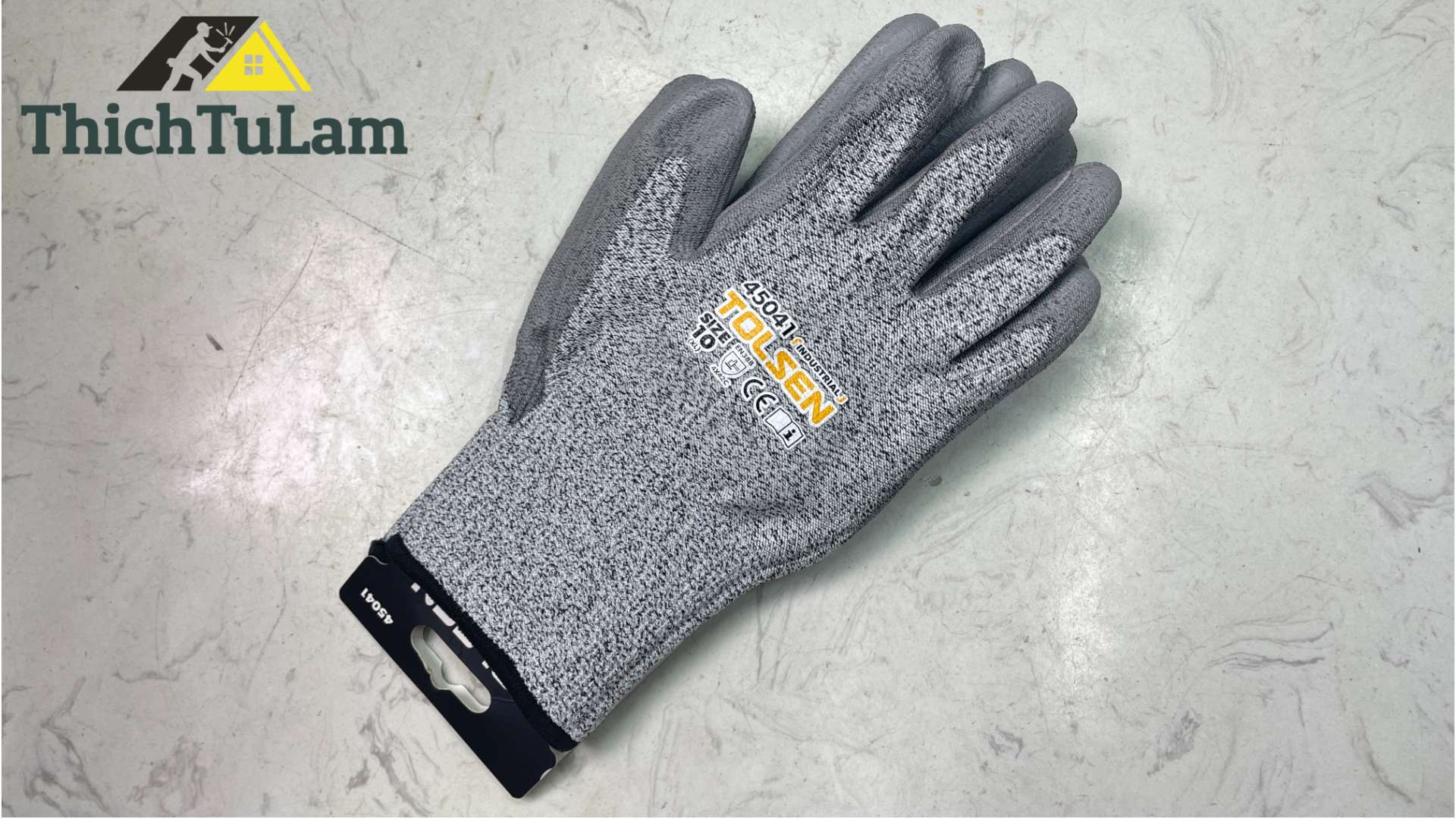 Găng tay vải chống cắt 10" Tolsen 45041