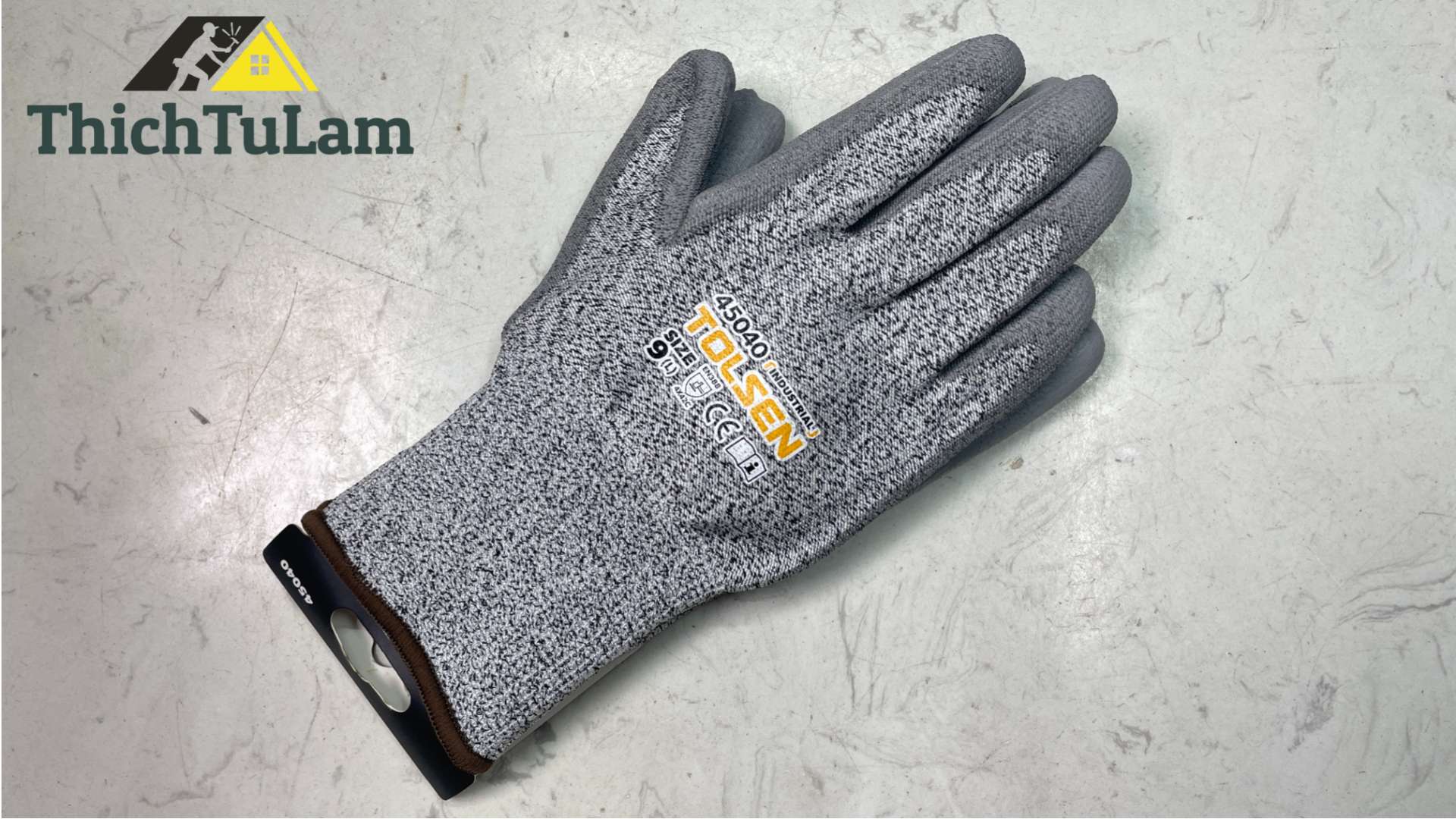 Găng tay vải chống cắt 9" Tolsen 45040