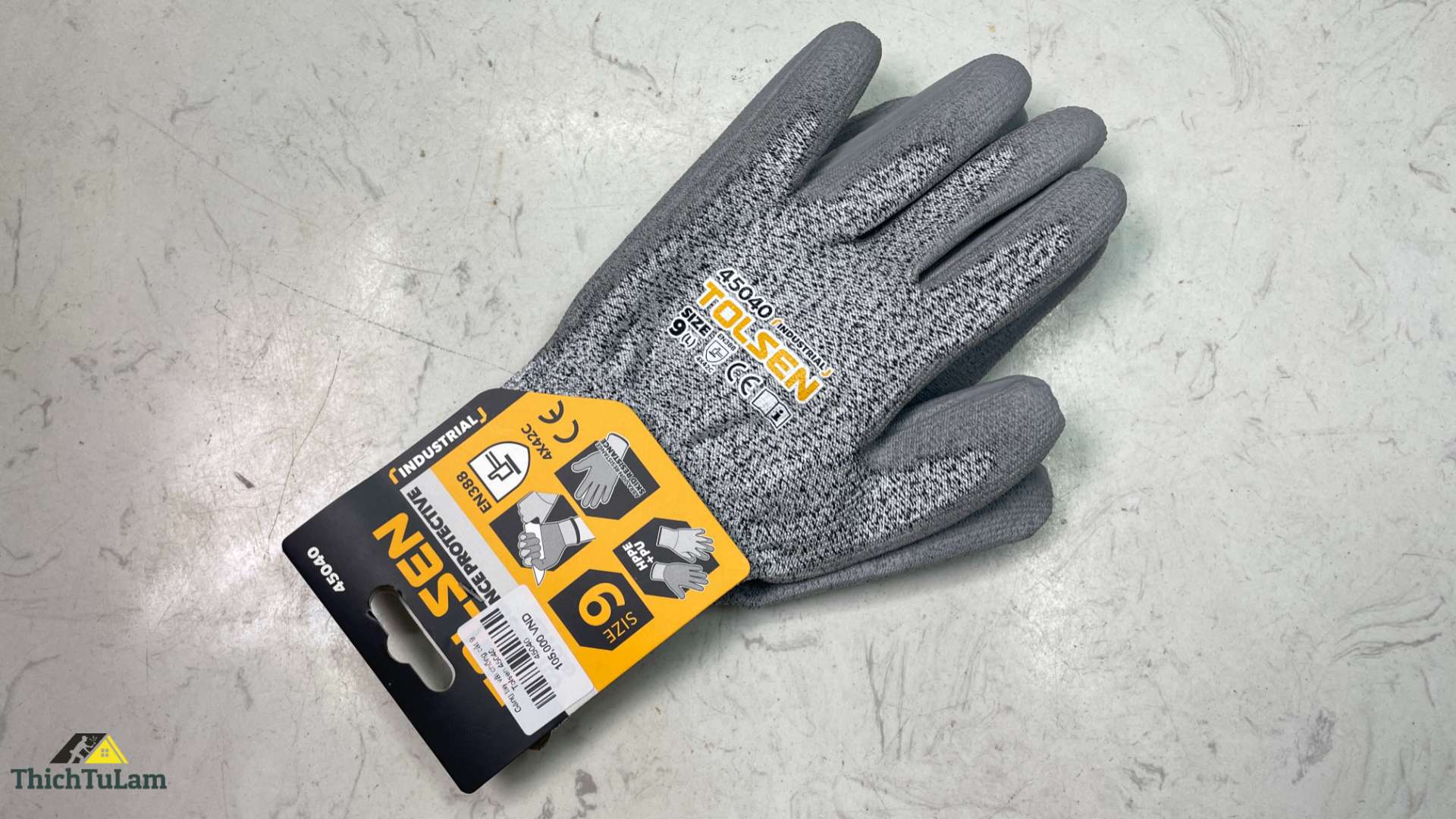 Găng tay vải chống cắt 9" Tolsen 45040