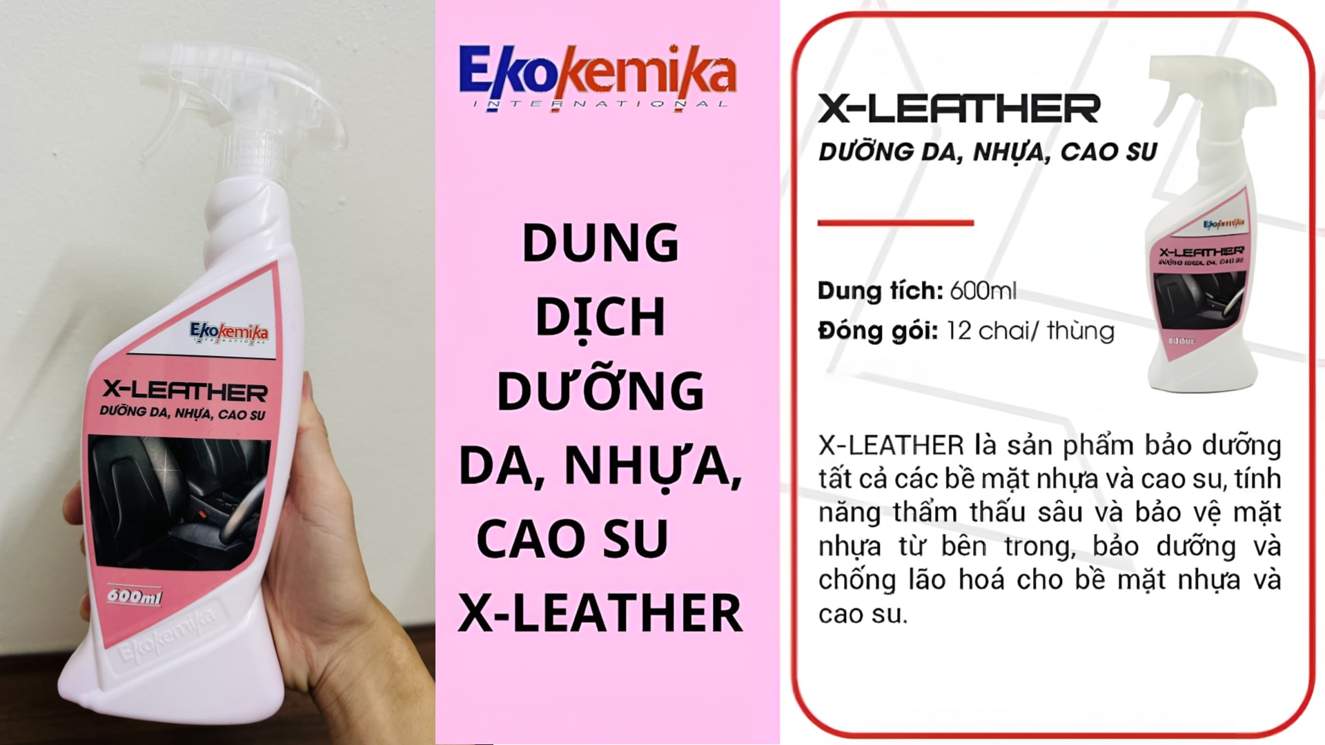 Bảo Dưỡng Nội Thất Nhanh Cùng Dung Dịch X-Leather Ekokemika