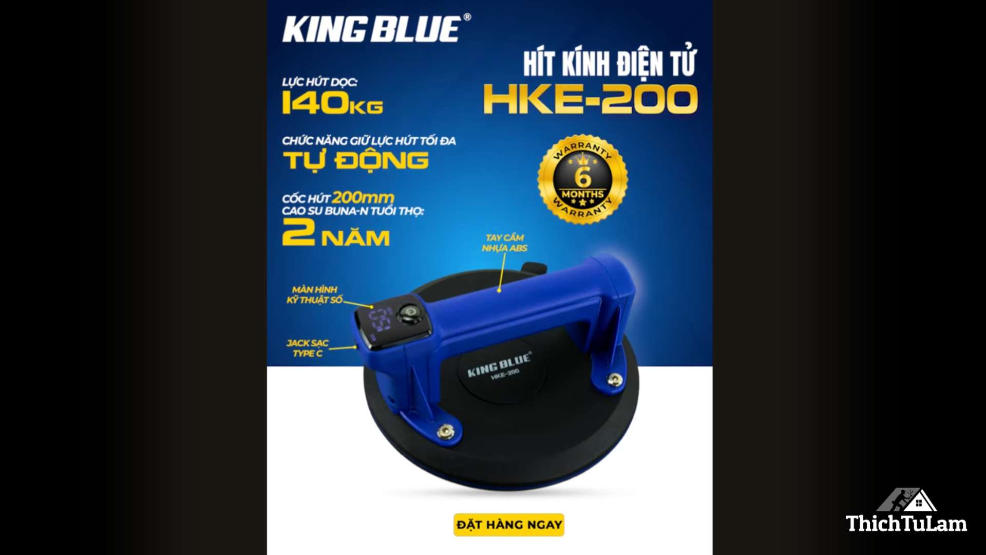 Hít kính điện tử Kingblue HKE-200