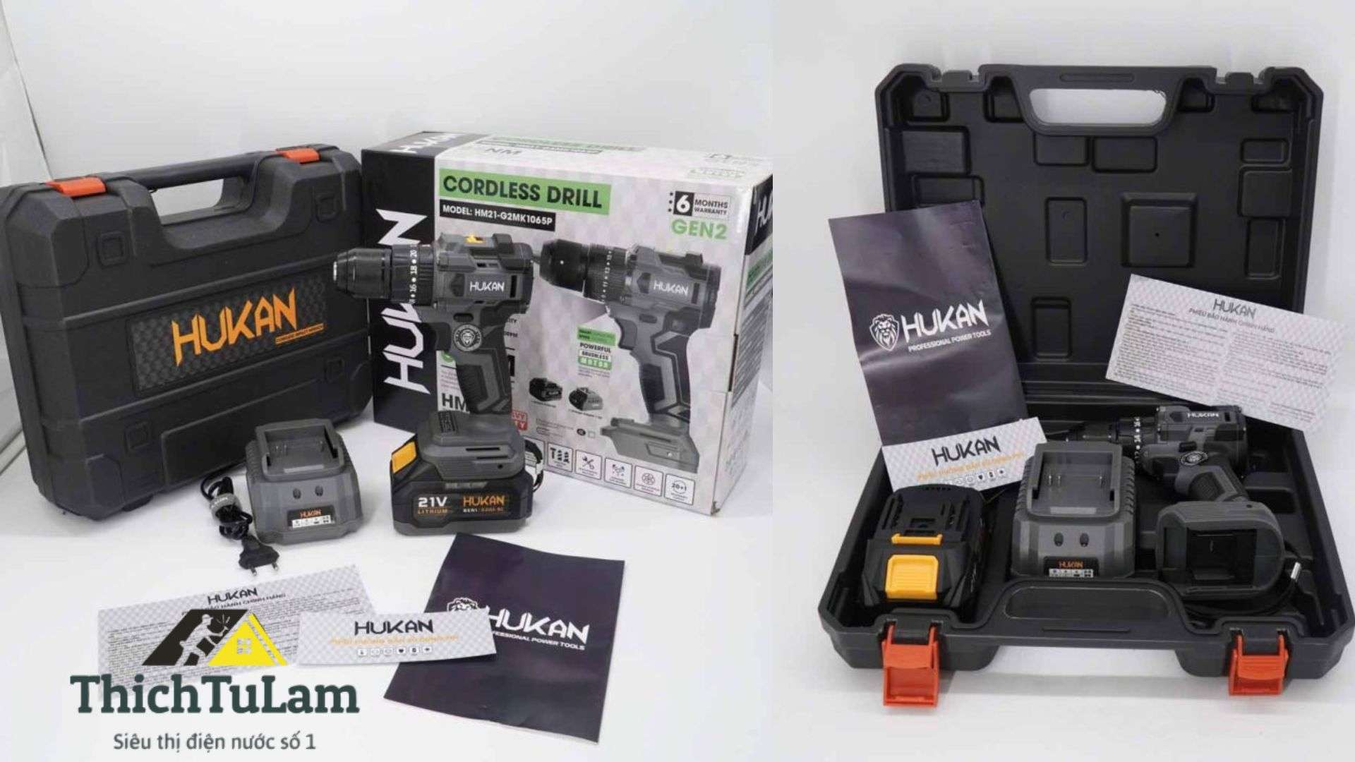 Hộp đựng và phụ kiện máy khoan pin Hukan HM21-G2MK1065P