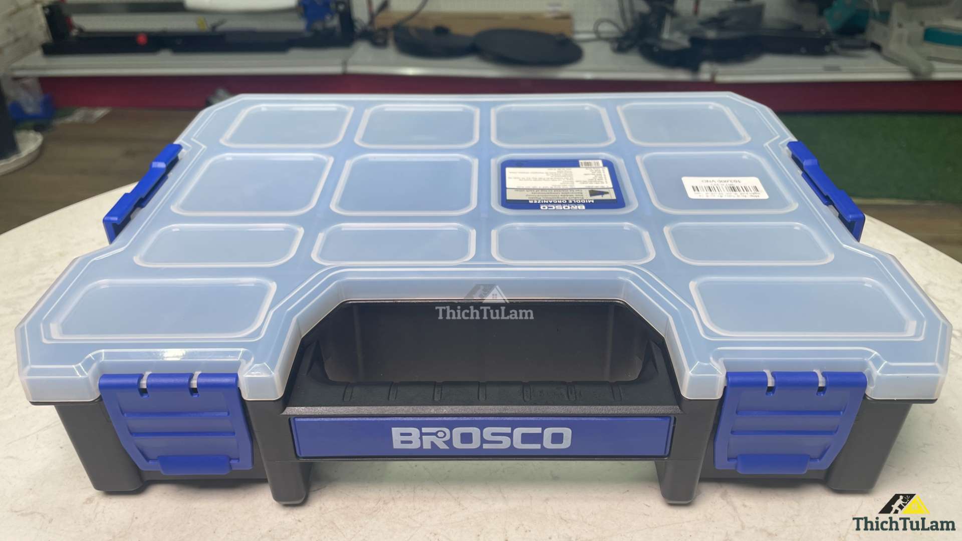 Hộp nhựa đựng đồ nghề 14 ngăn kích thước 32x26x6.7cm Brosco BR720320