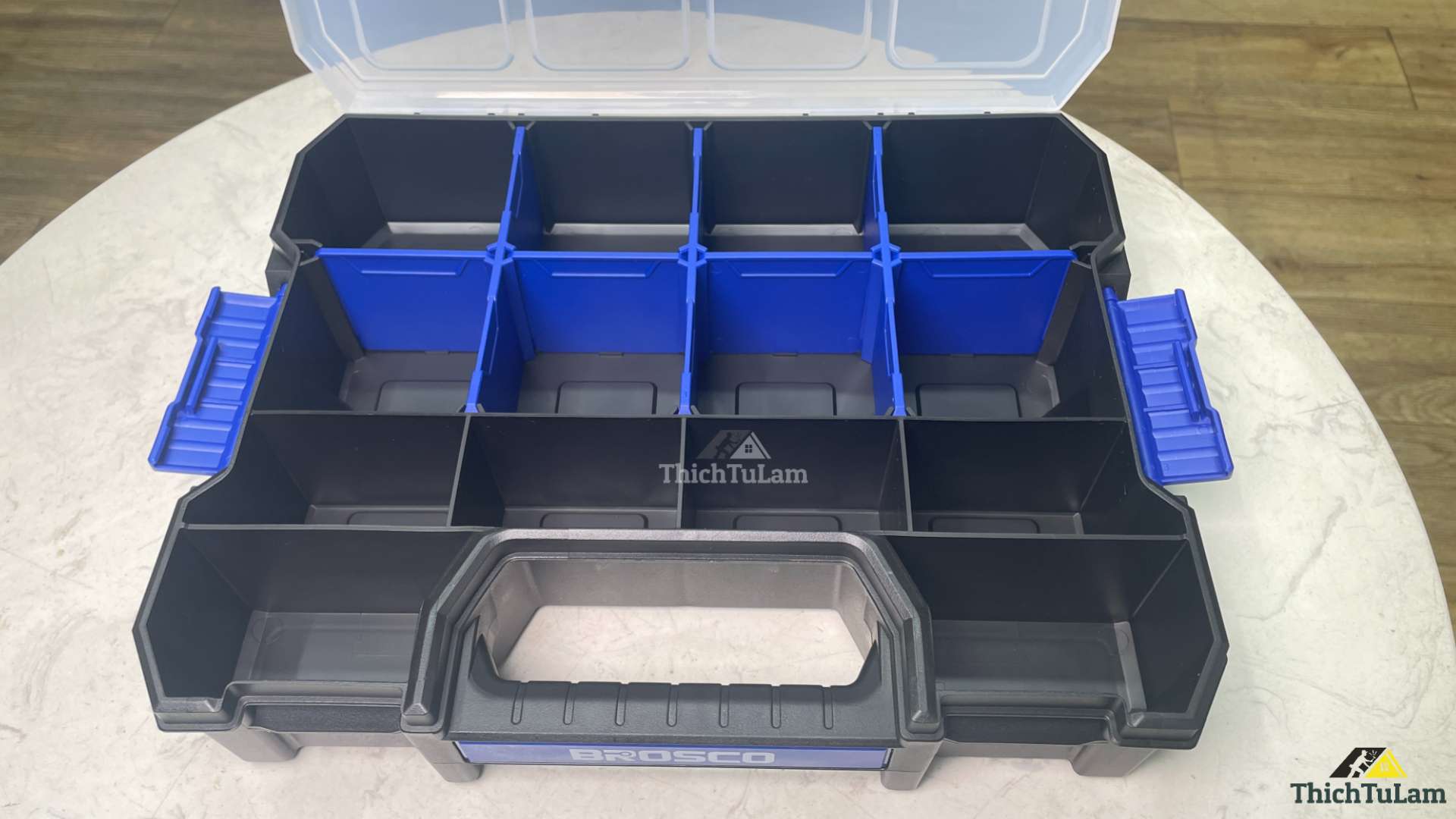 Hộp nhựa đựng đồ nghề 14 ngăn kích thước 32x26x6.7cm Brosco BR720320