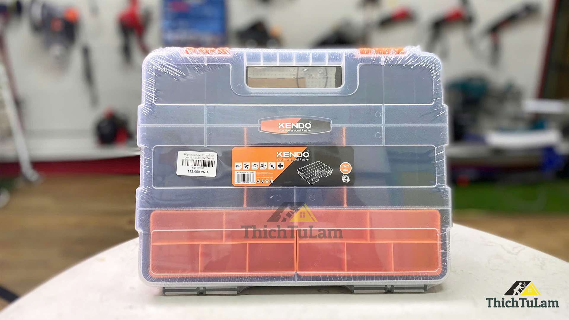 Hộp nhựa đựng đồ nghề 16 ngăn kích thước 29x22x6cm Kendo 90236