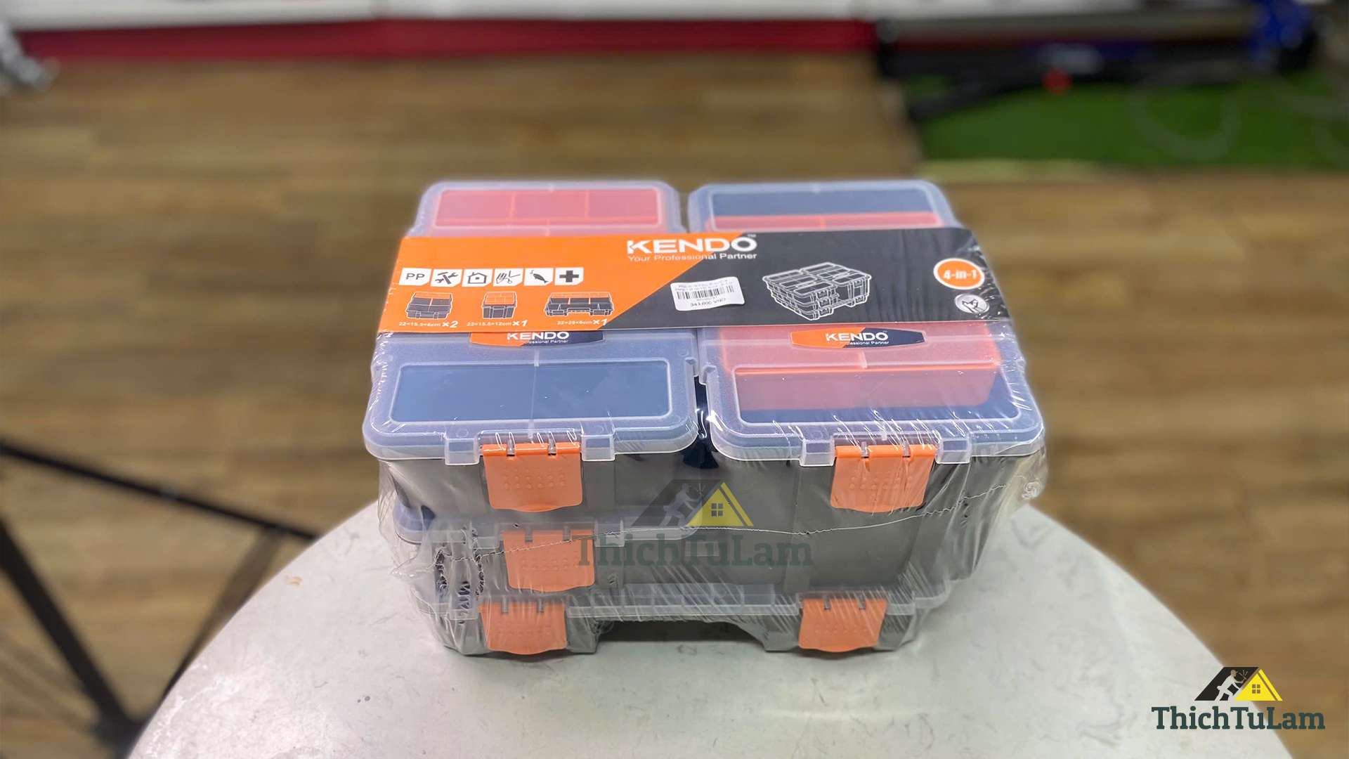 Hộp nhựa đựng đồ nghề 4 trong 1 (4 cái/bộ) Kendo 90237