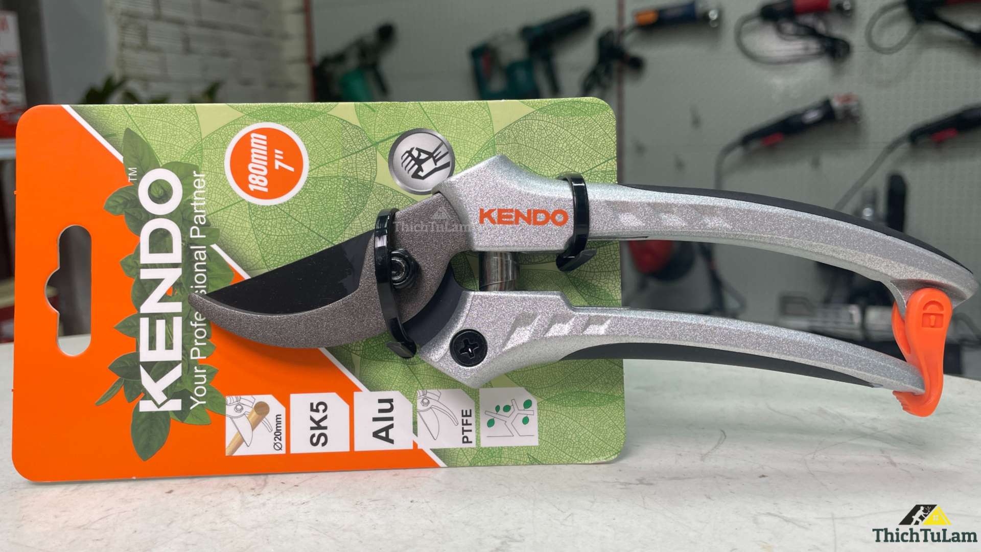 Kéo cắt cành lưỡi cong 7inch 180mm Kendo 60118