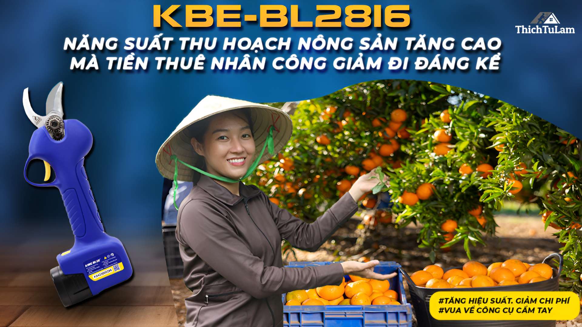 Máy cắt cành pin Kingblue KBE-BL2816