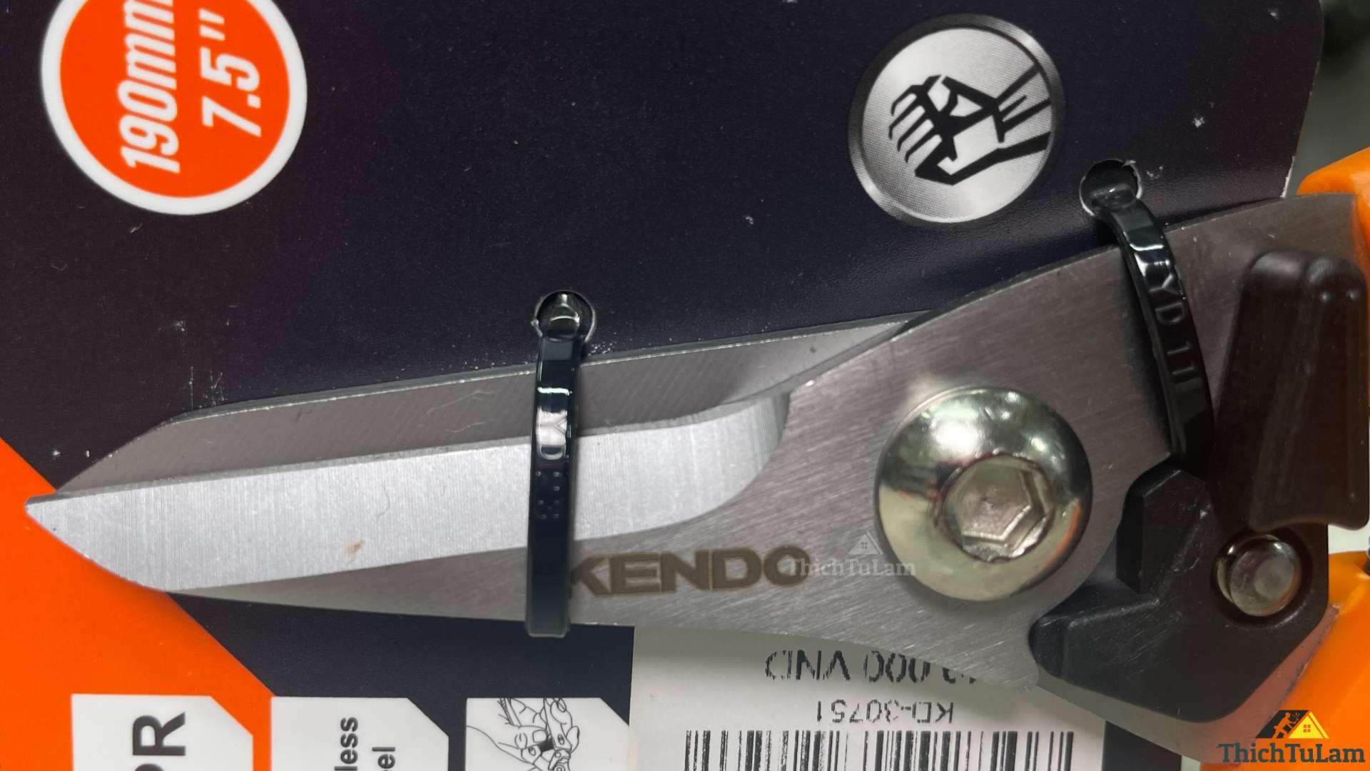 Kéo làm vườn bằng thép không gỉ kích thước 7.5 inch 190mm Kendo 30751