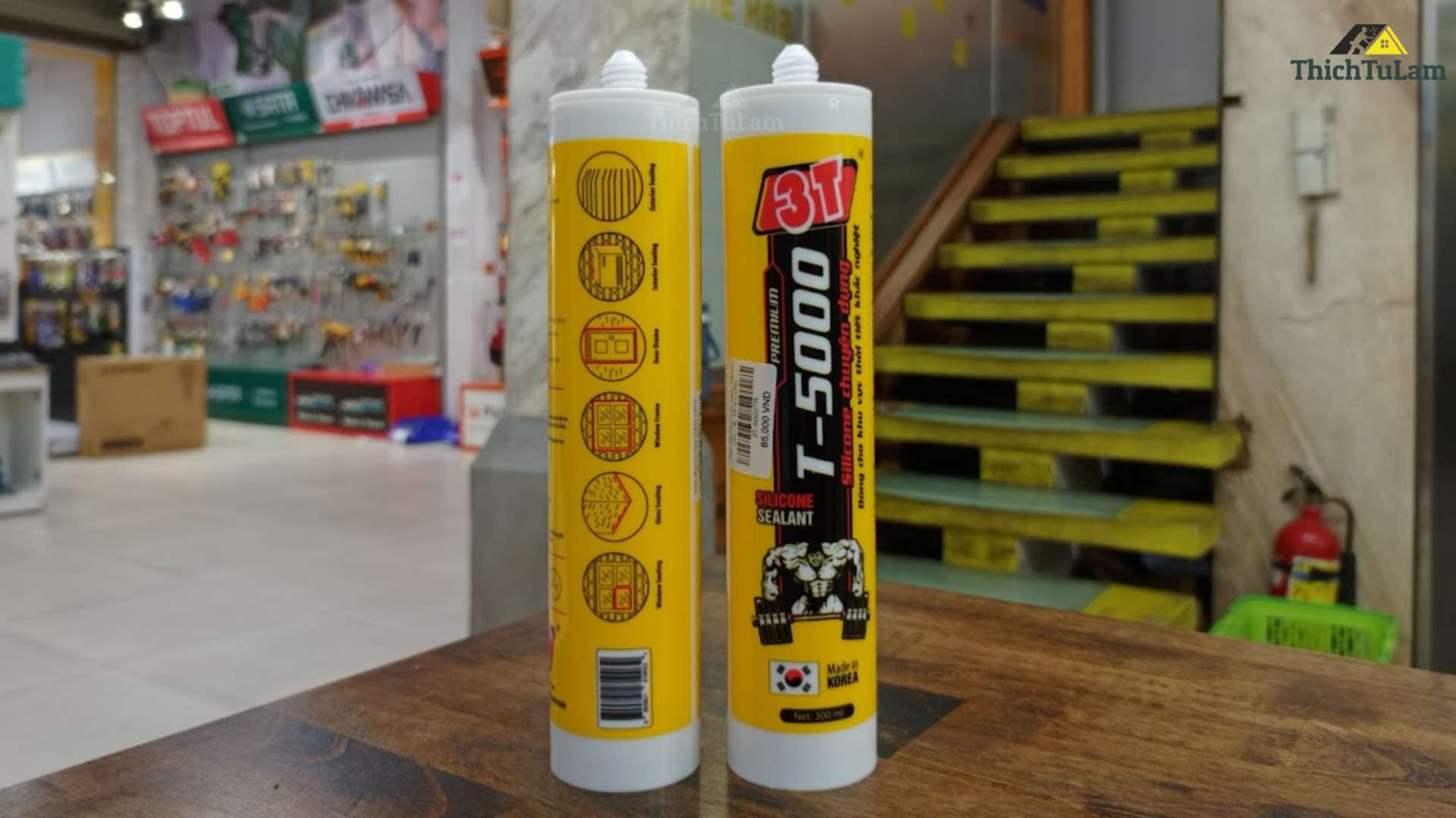 Keo silicone chịu môi trường khắc nghiệt màu trắng T5000 cao cấp 3T-5000TR