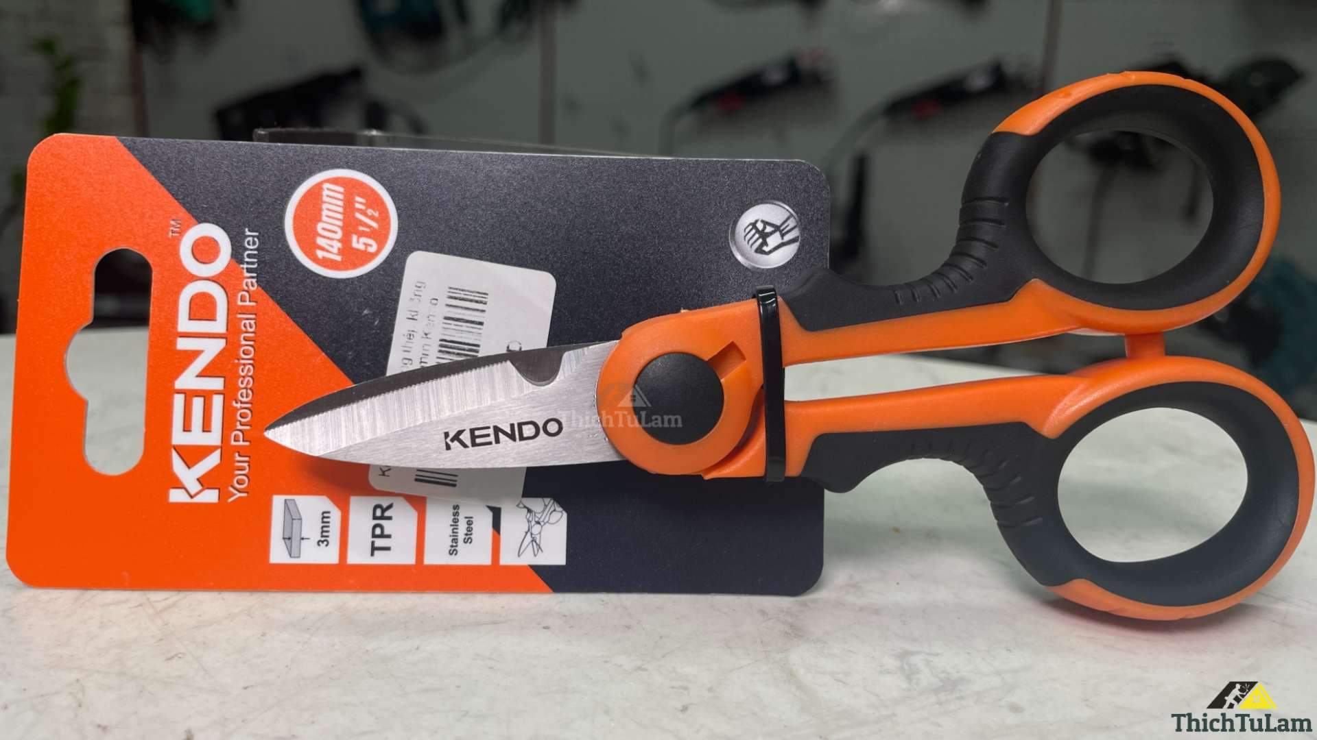 Kéo thợ điện bằng thép không gỉ 5.5 inch 140mm Kendo 30703