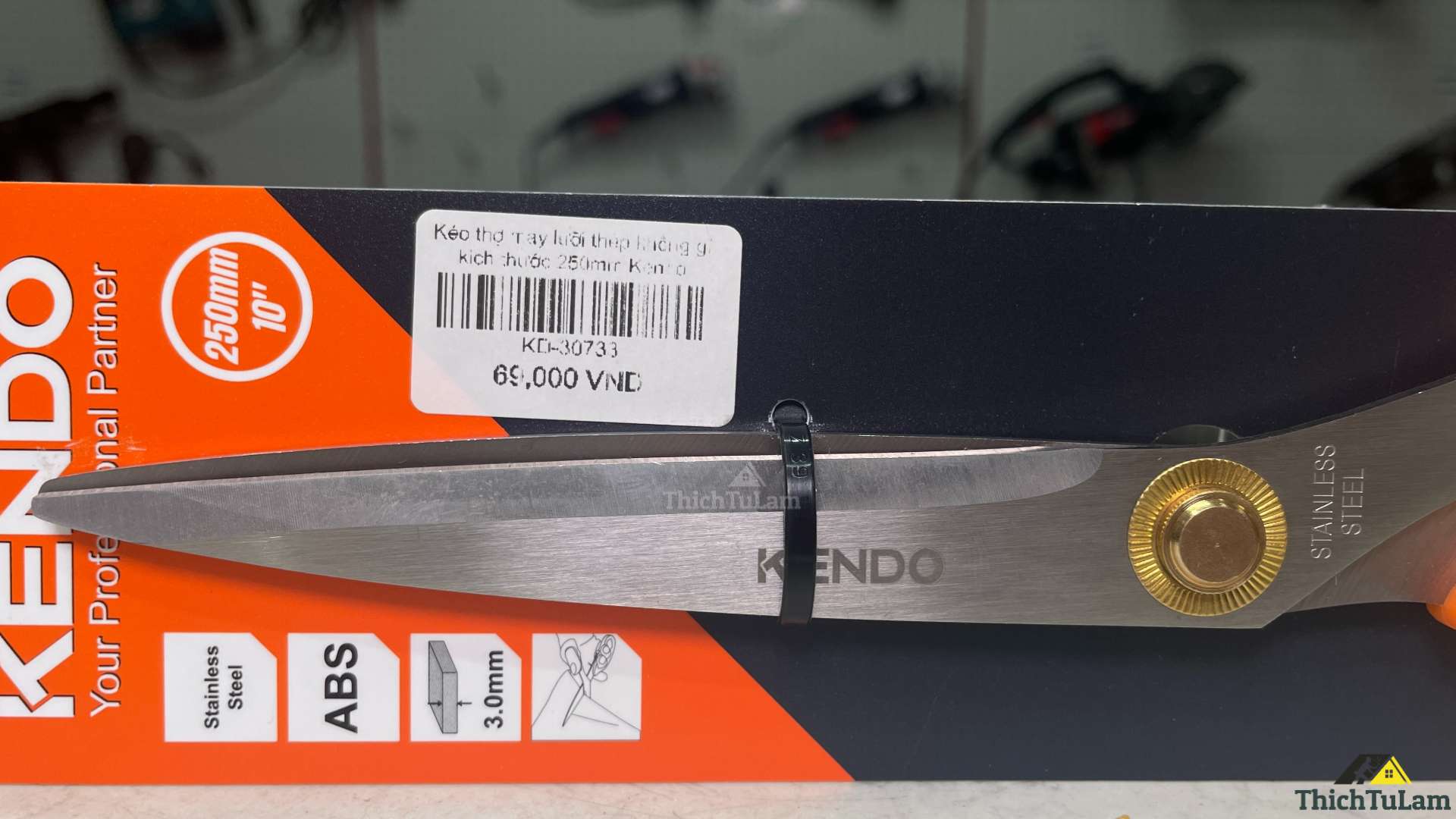 Kéo thợ may lưỡi thép không gỉ kich thước 250mm Kendo 30733