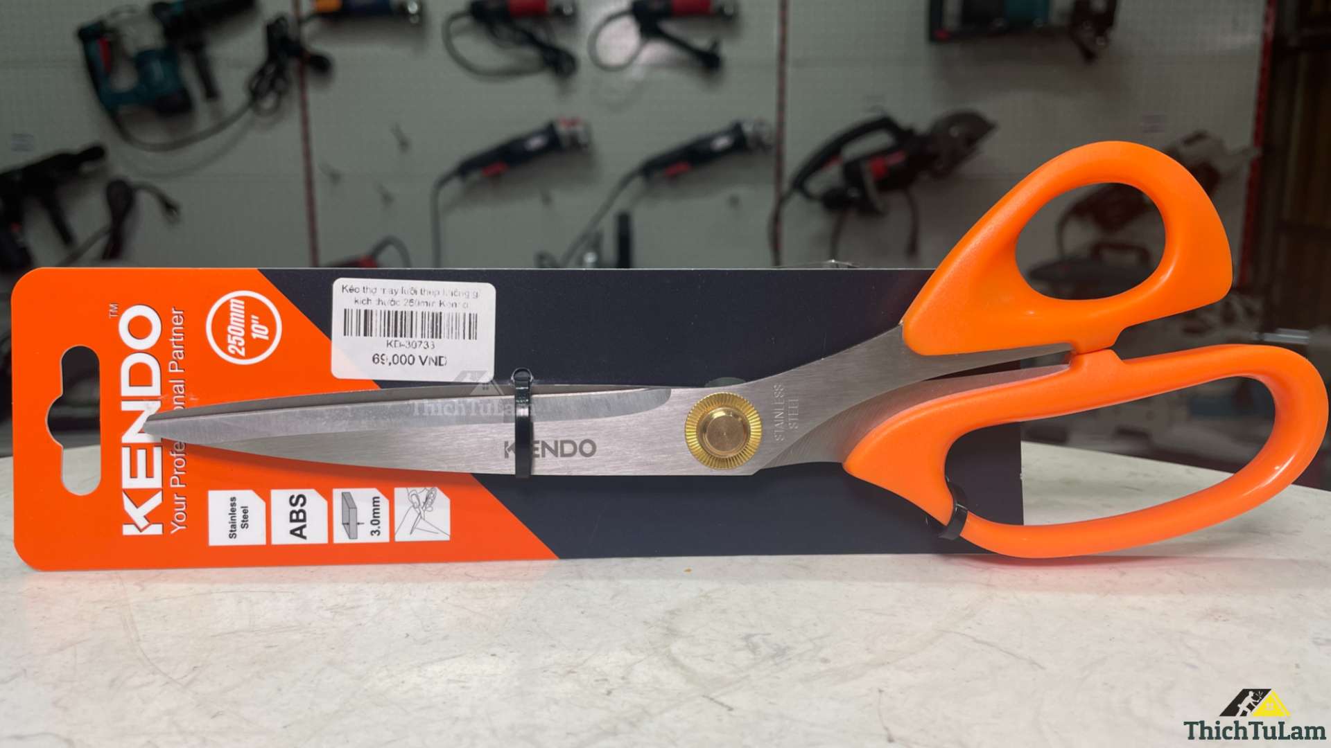 Kéo thợ may lưỡi thép không gỉ kich thước 250mm Kendo 30733