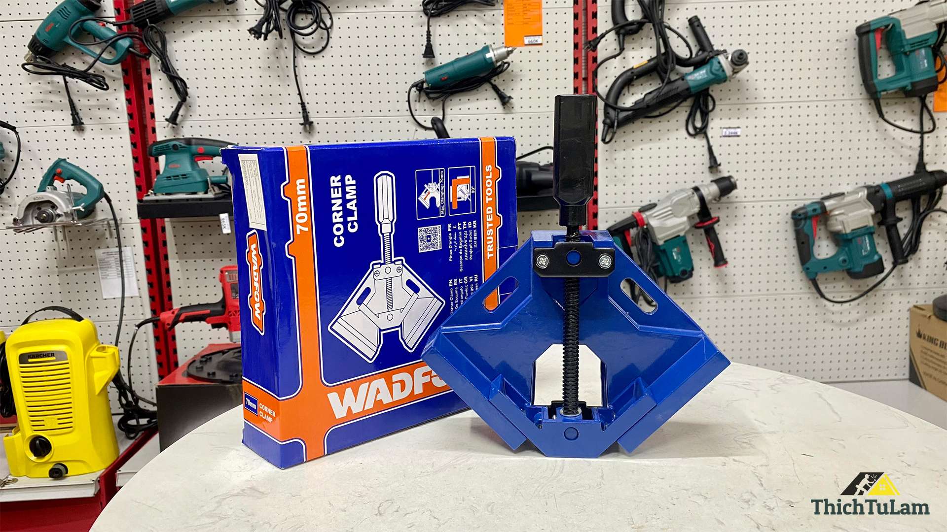 Kẹp góc vuông nhôm 1 tay cầm 70mm Wadfow WACC1528