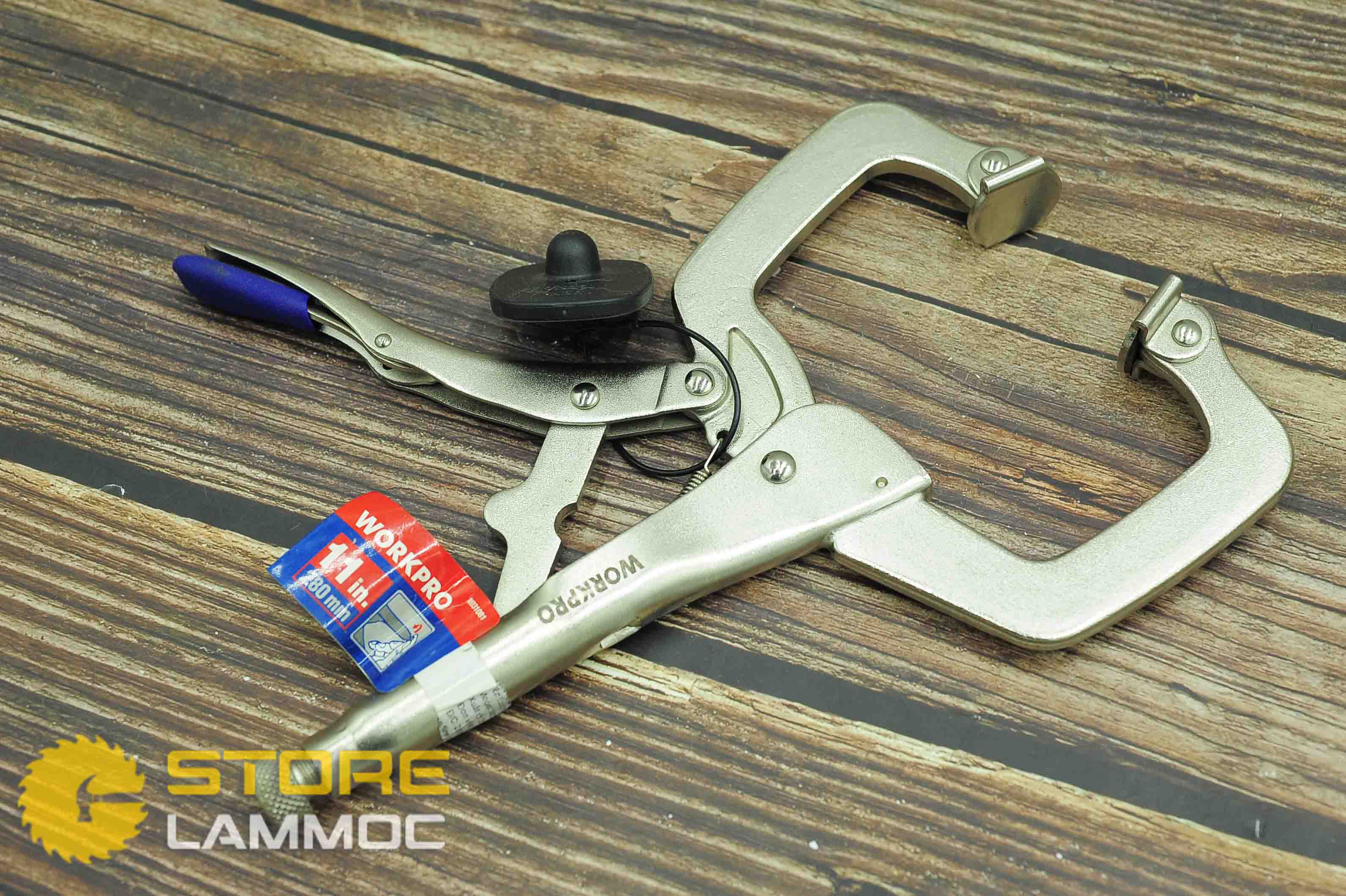 Kìm bấm chết chữ C có đế 10inch và 12inch Workpro 6inch