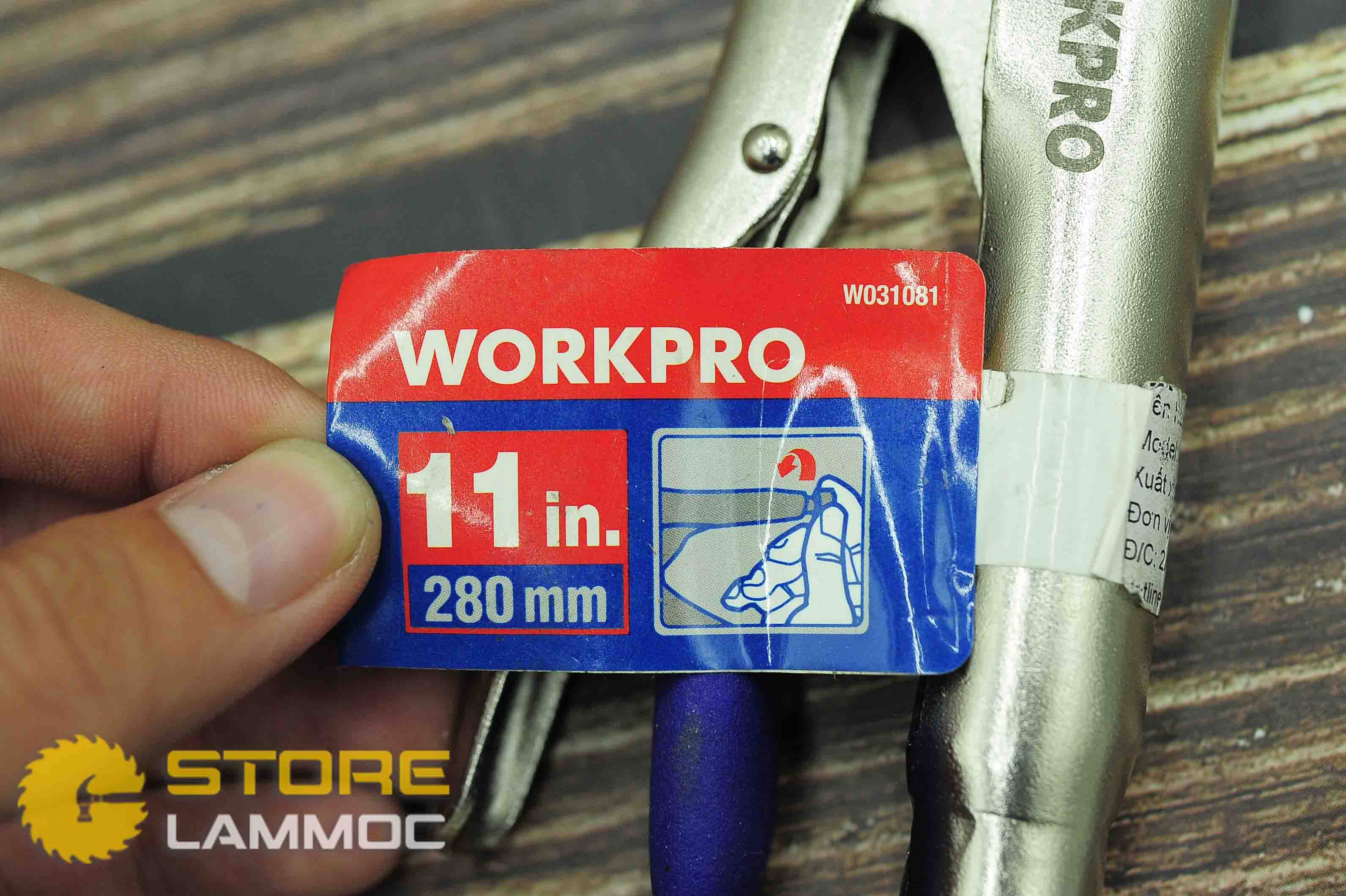 Kìm bấm chết chữ C có đế 10inch và 12inch Workpro 6inch