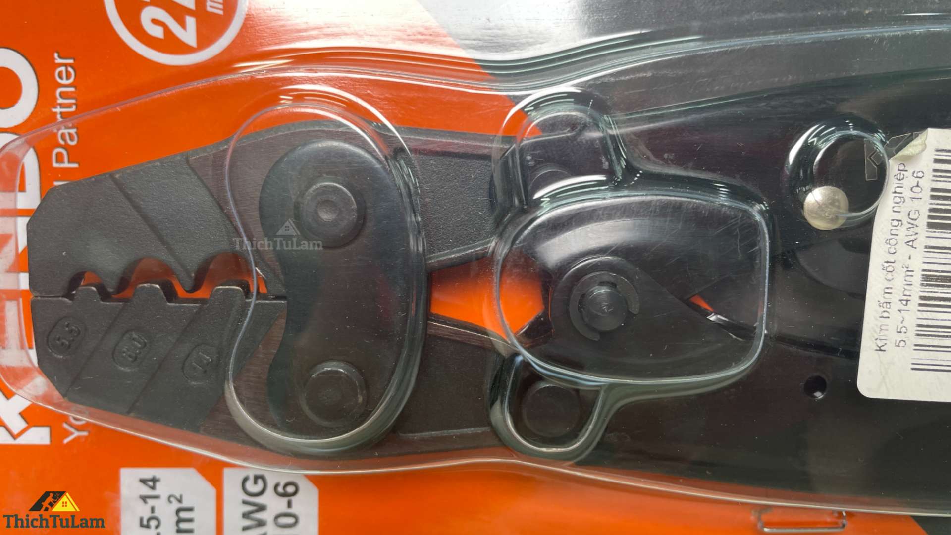 Kìm bấm cốt công nghiệp 5,5~14mm² - AWG 10-6 10.5inch 270mm Kendo 11707