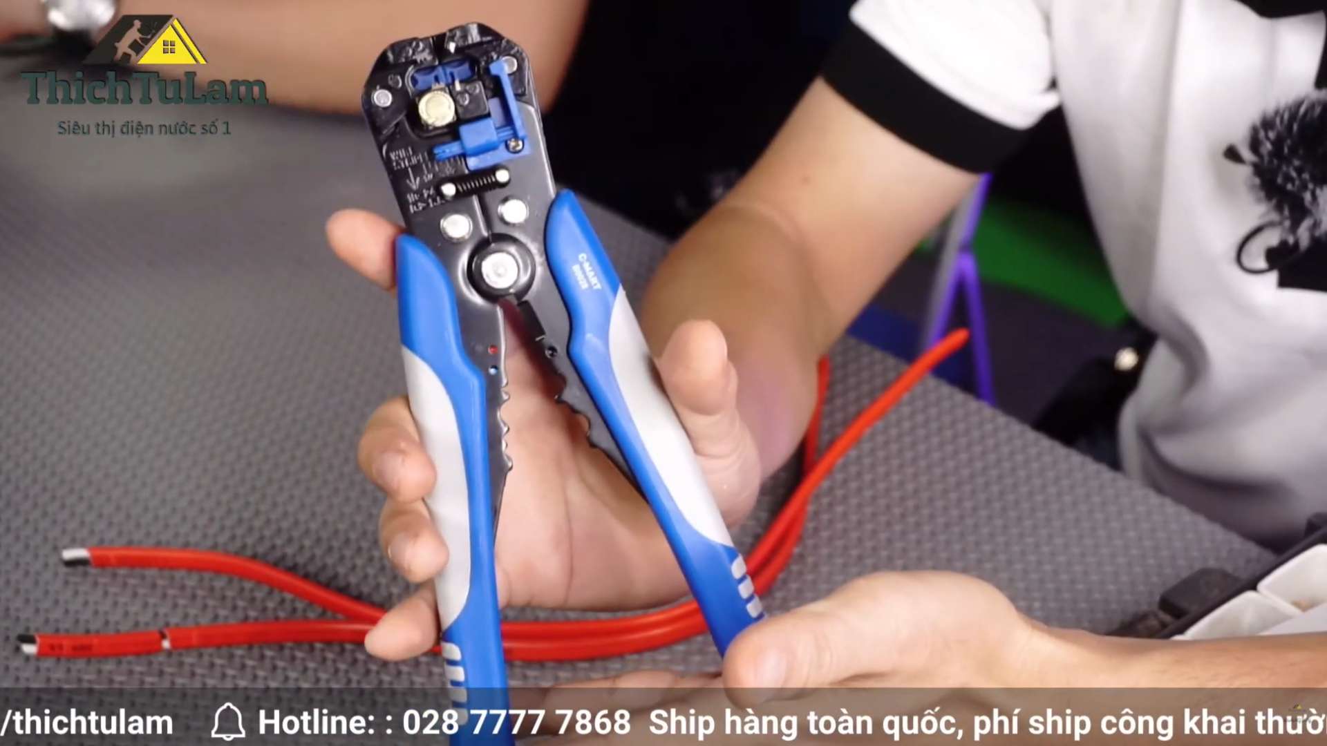 Kìm tuốt dây điện bấm cos Cmart B0028