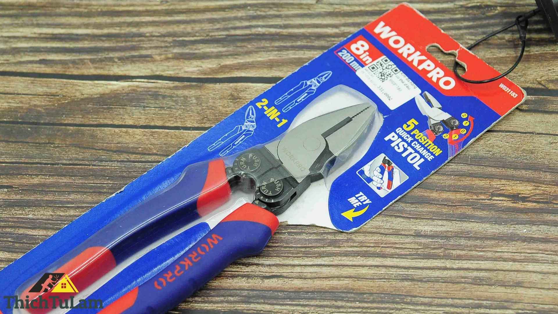 Kìm đa năng có thể điều chỉnh 8 inches/200mm Workpro W031183