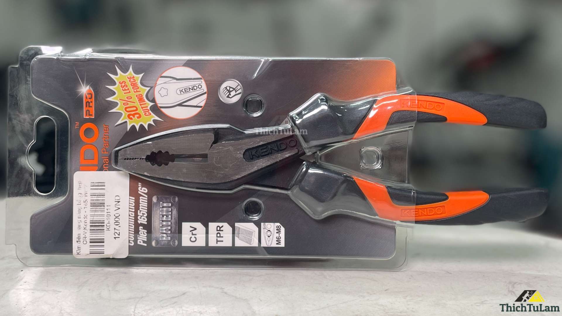 Kìm điện hạng nặng bằng thép CR-V Kendo 10111