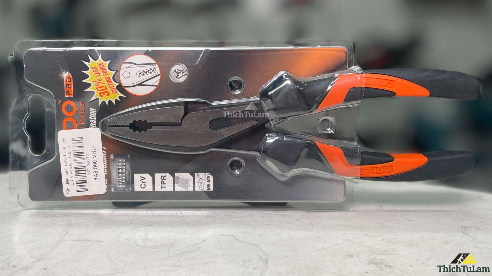 Kìm điện hạng nặng bằng thép CR-V Kendo 10112