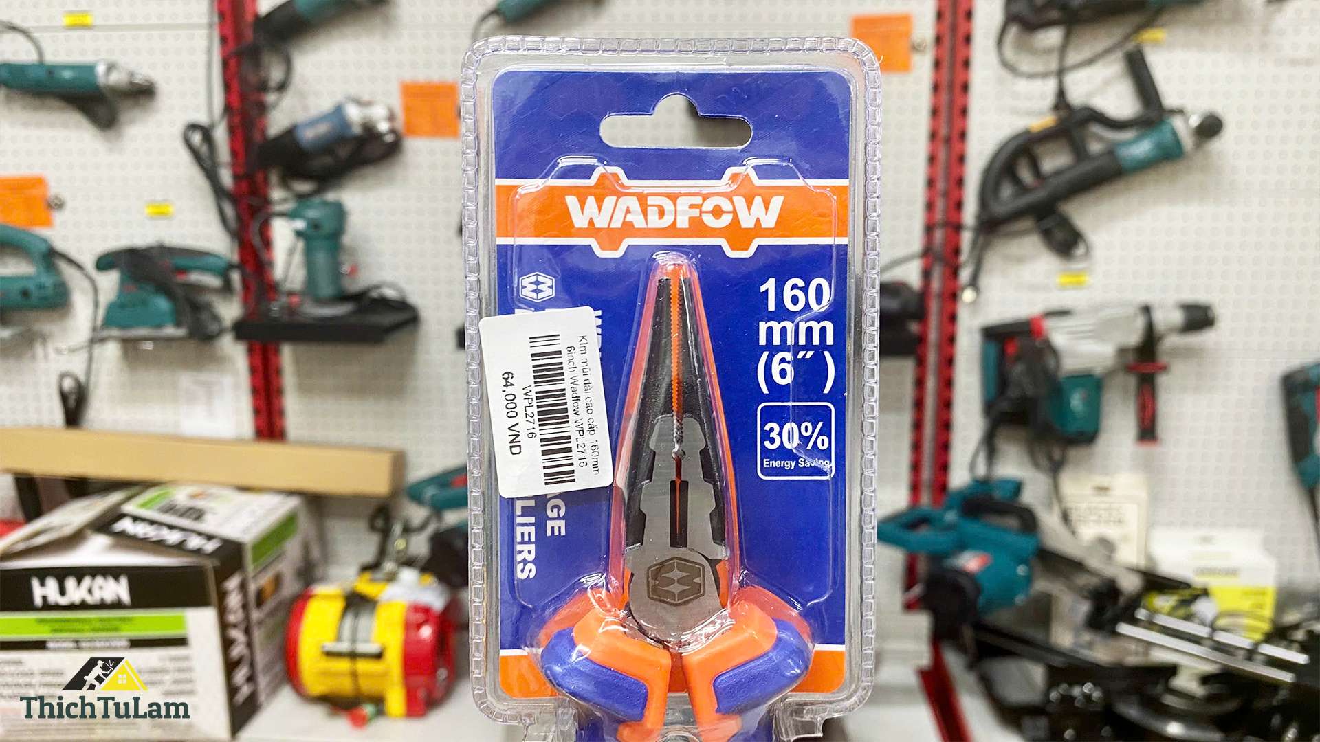 Kìm mũi nhọn cao cấp 160mm 6inch Wadfow WPL2716