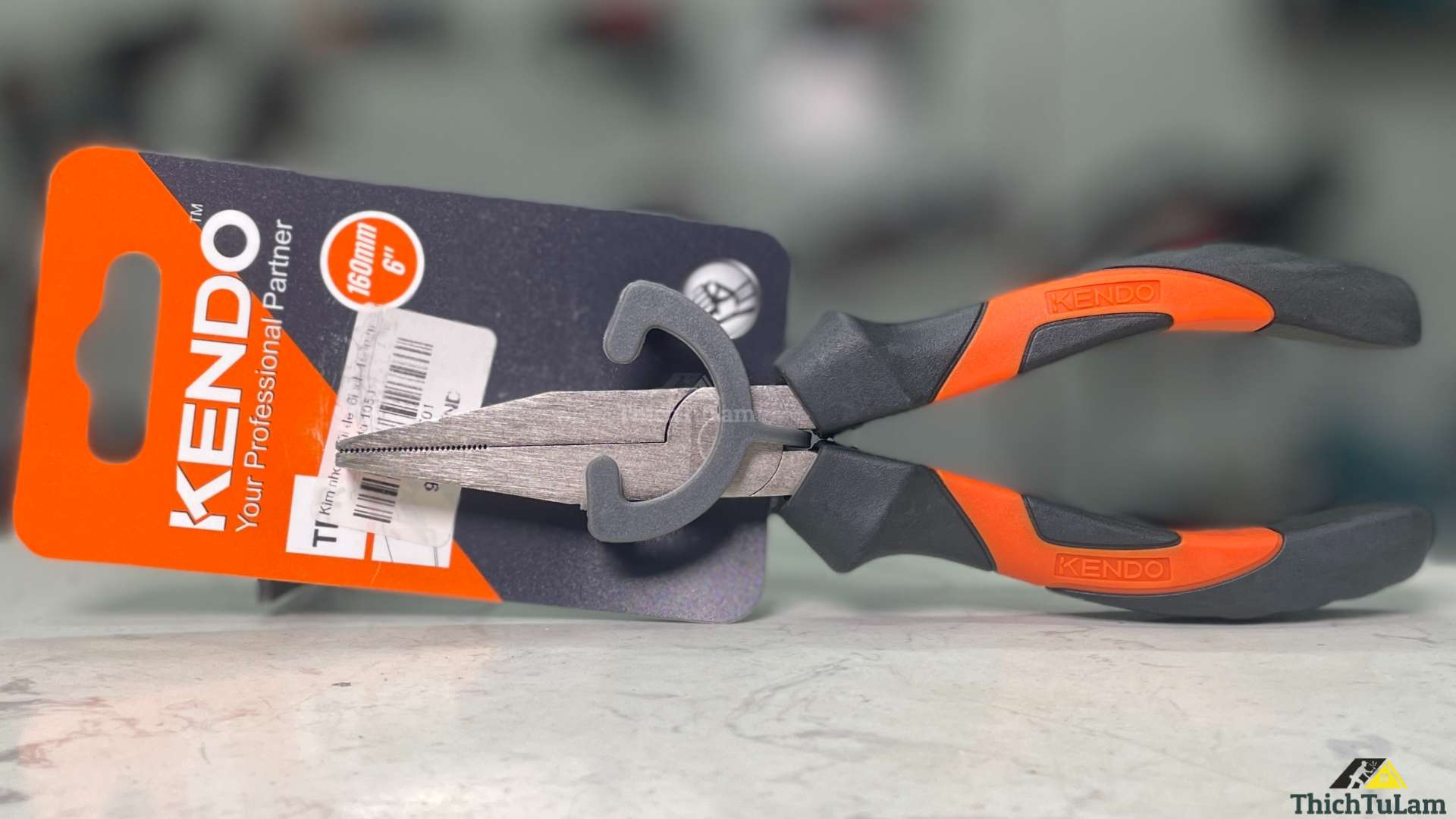 Kìm nhọn mũi dẹt 6inch 160mm Kendo 10501