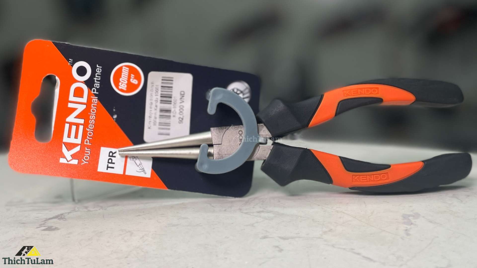 Kìm nhọn mũi tròn 6inch 160mm Kendo 10601