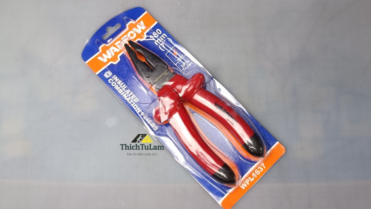 Kìm răng cách điện 180mm 7inch Wadfow WPL1637